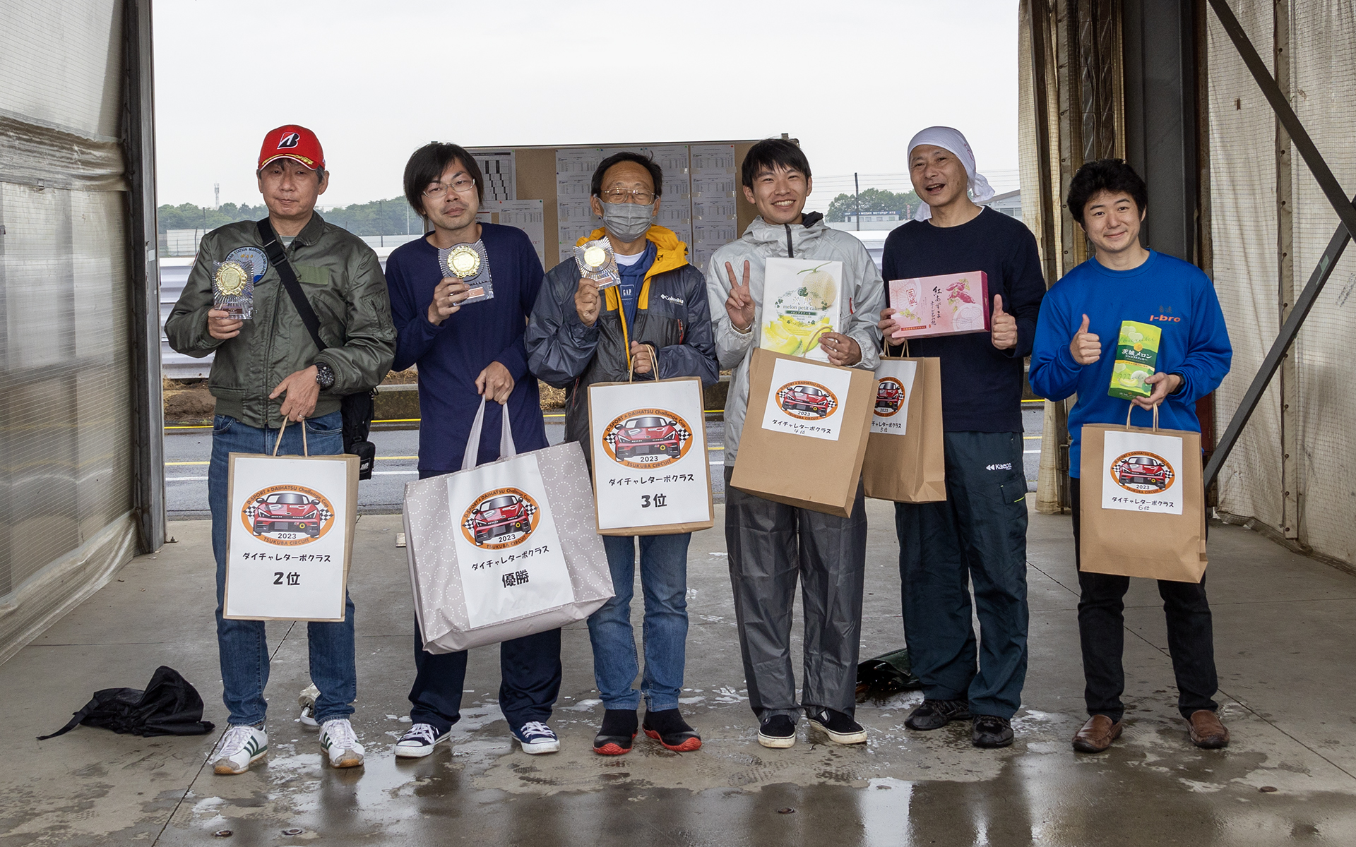 各クラスの表彰式。こちらはダイチャレターボクラス