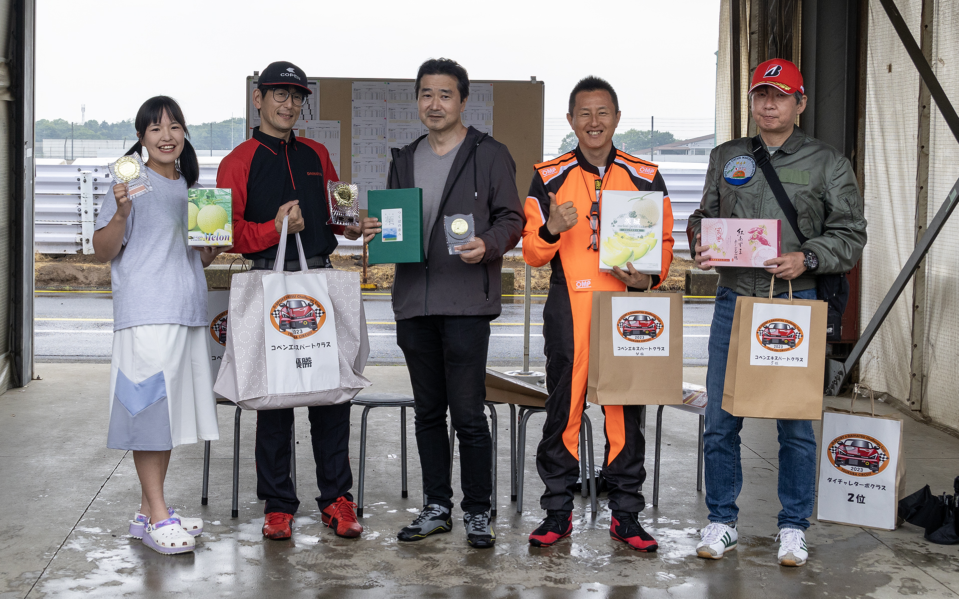 D-SPORT Cupの表彰式。こちらはコペンエキスパートクラス