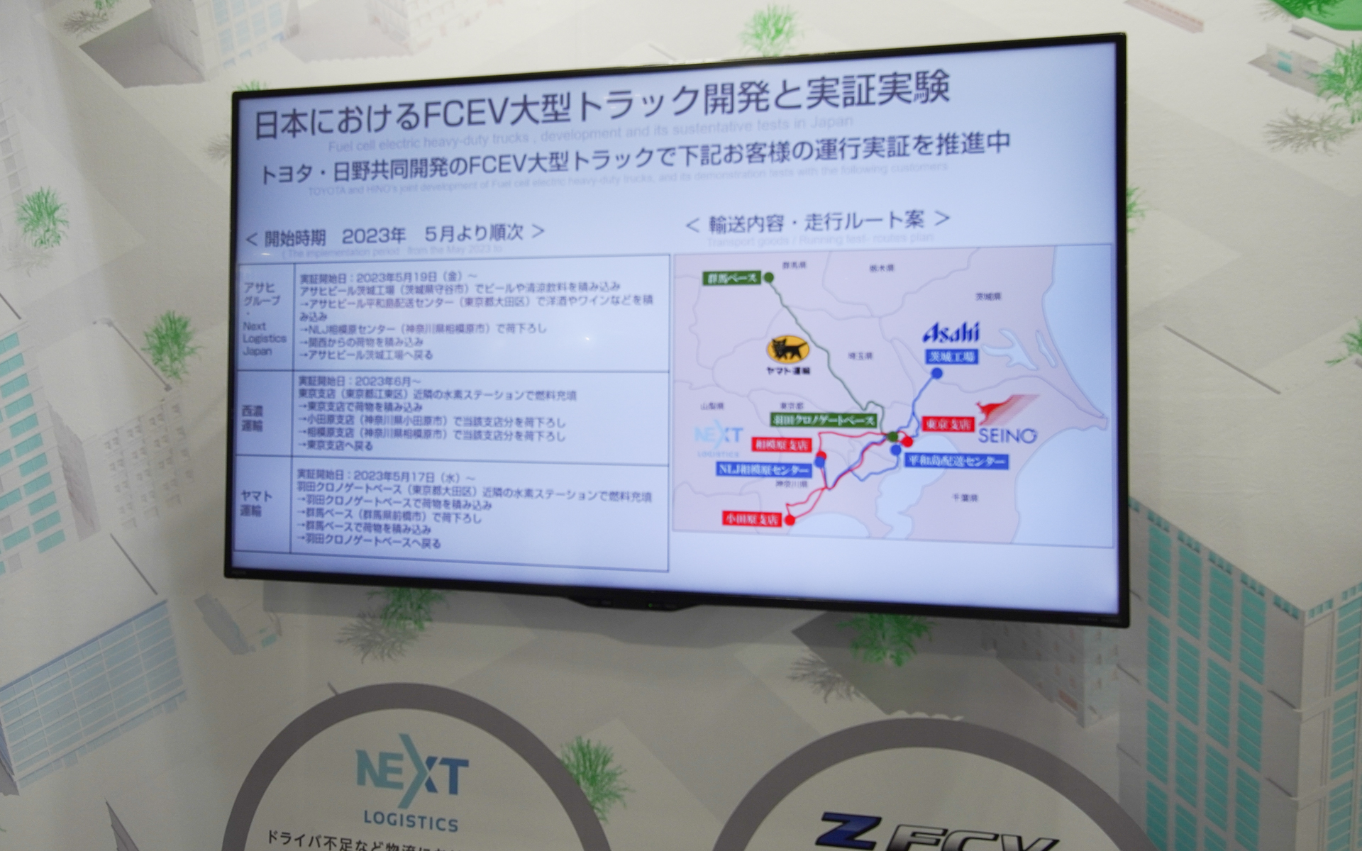 プロフィアZ FCV プロトタイプはパネル展示となった