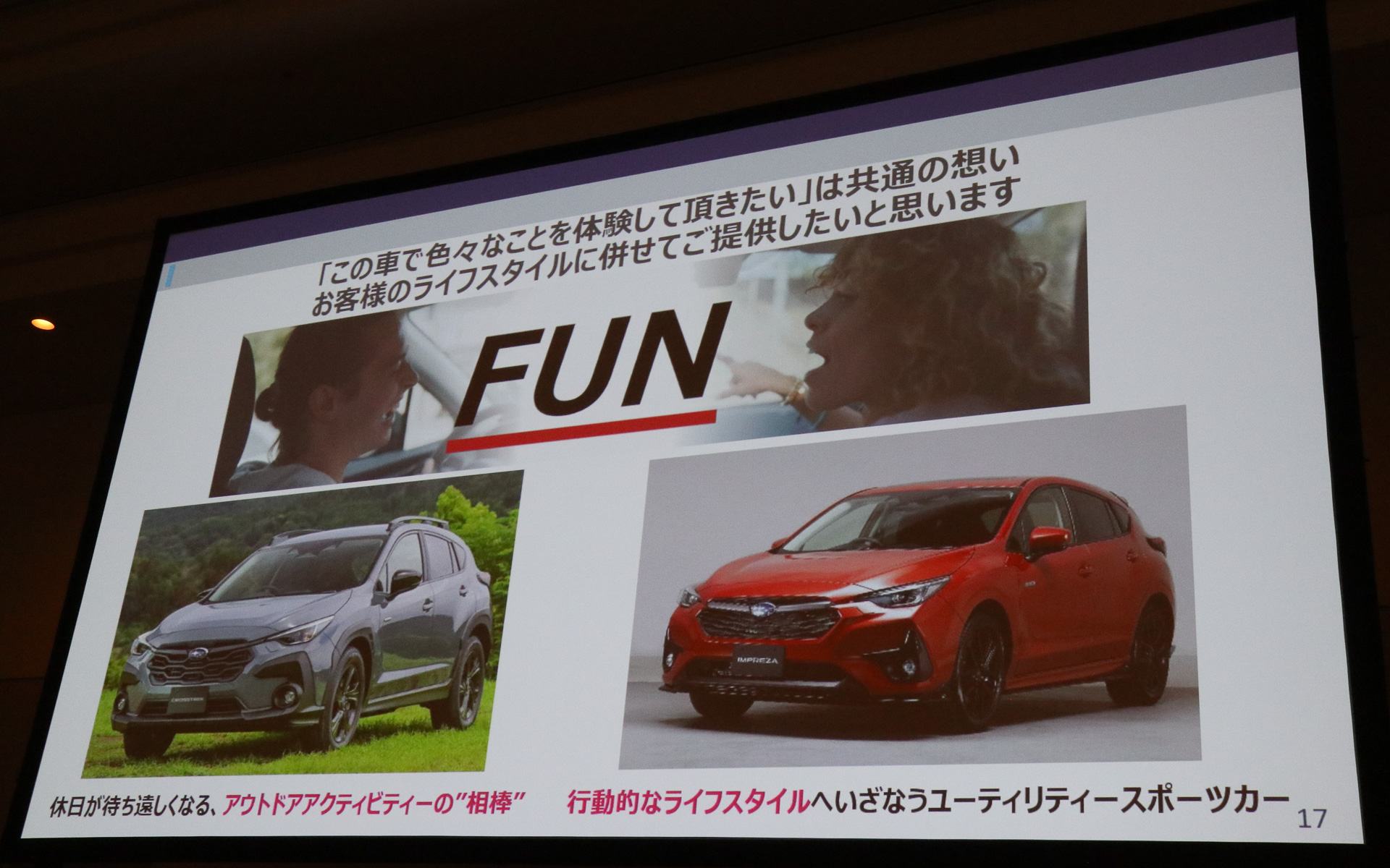 両モデル共通で「FUN（楽しさ）を提供すること」をコンセプトに掲げた