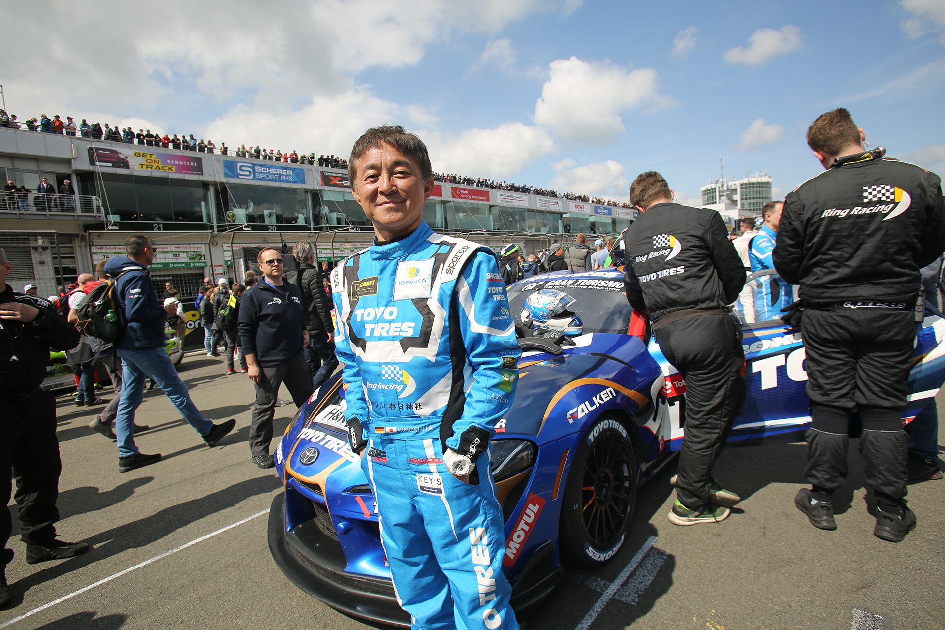 2022年に引き続きSP10クラスに71号車 トヨタ GRスープラ GT4 Evo 2023（Toyo Tire with Ring Racing）で参戦し、総合27位でチェッカーを受けた木下隆之選手