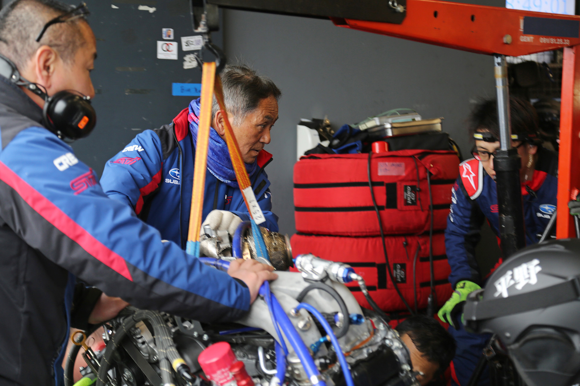 クラッシュしたマシンのフロント部分