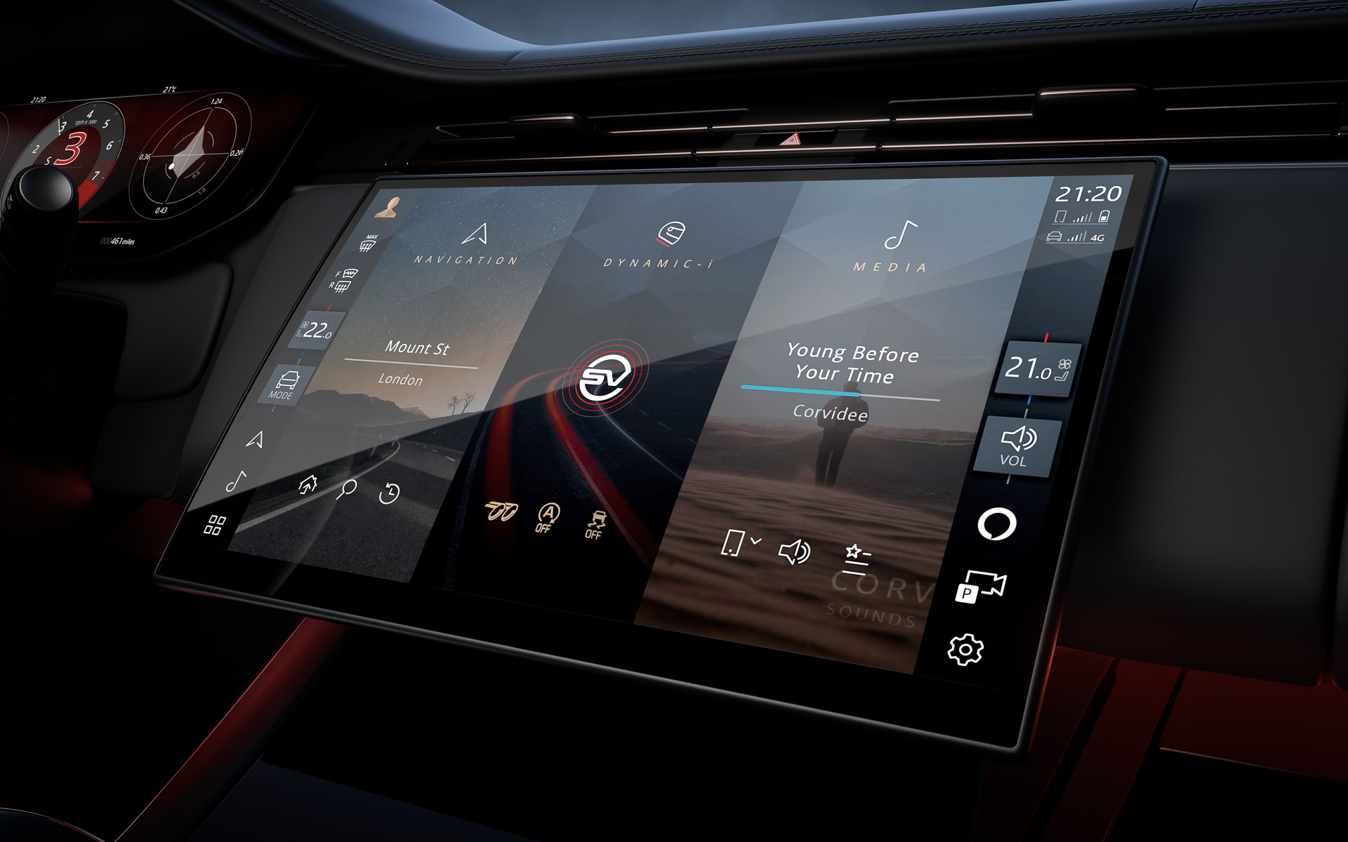 大型センターディスプレイ
