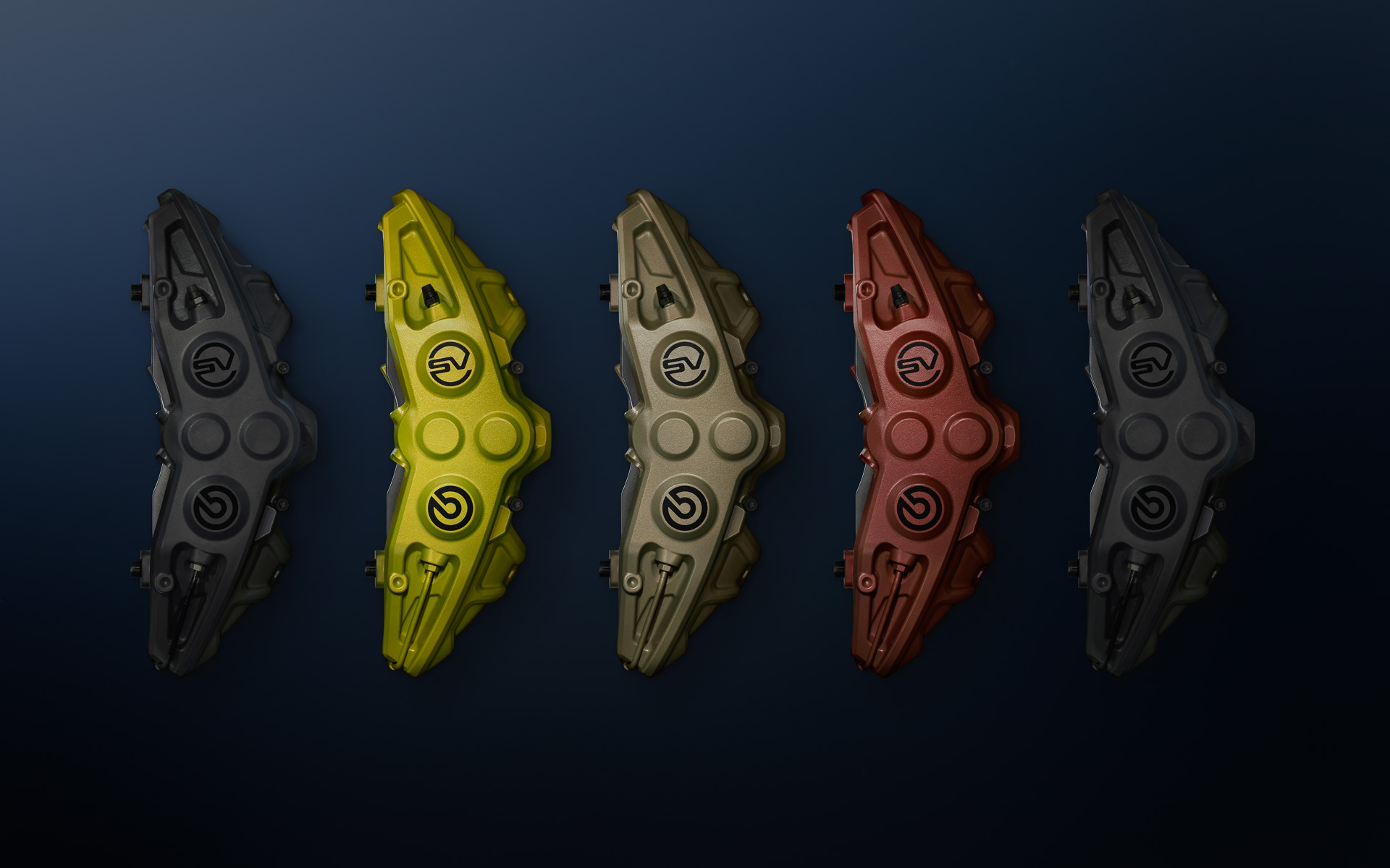 キャリパーのカラーは5色から選択できる