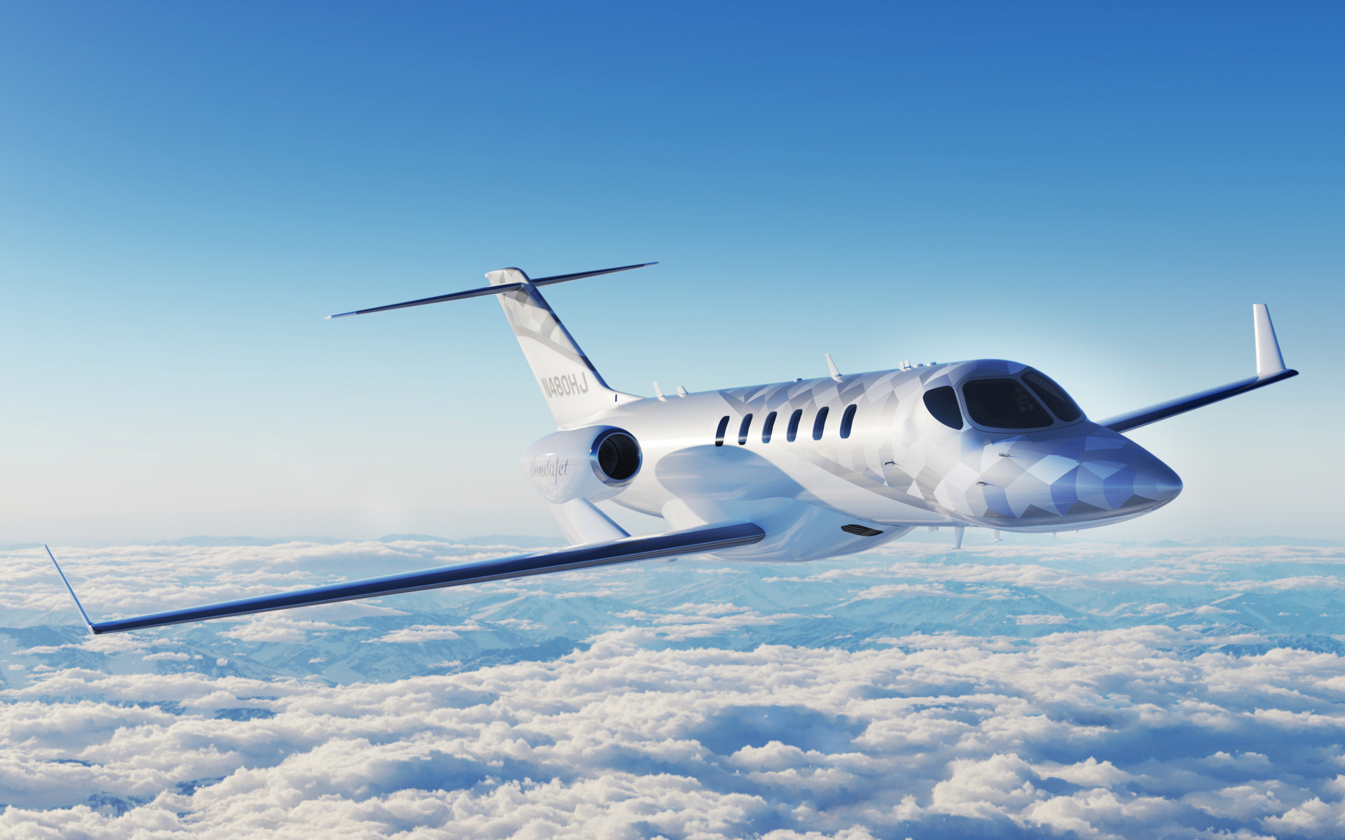 新型小型ビジネスジェット機（飛行イメージ）