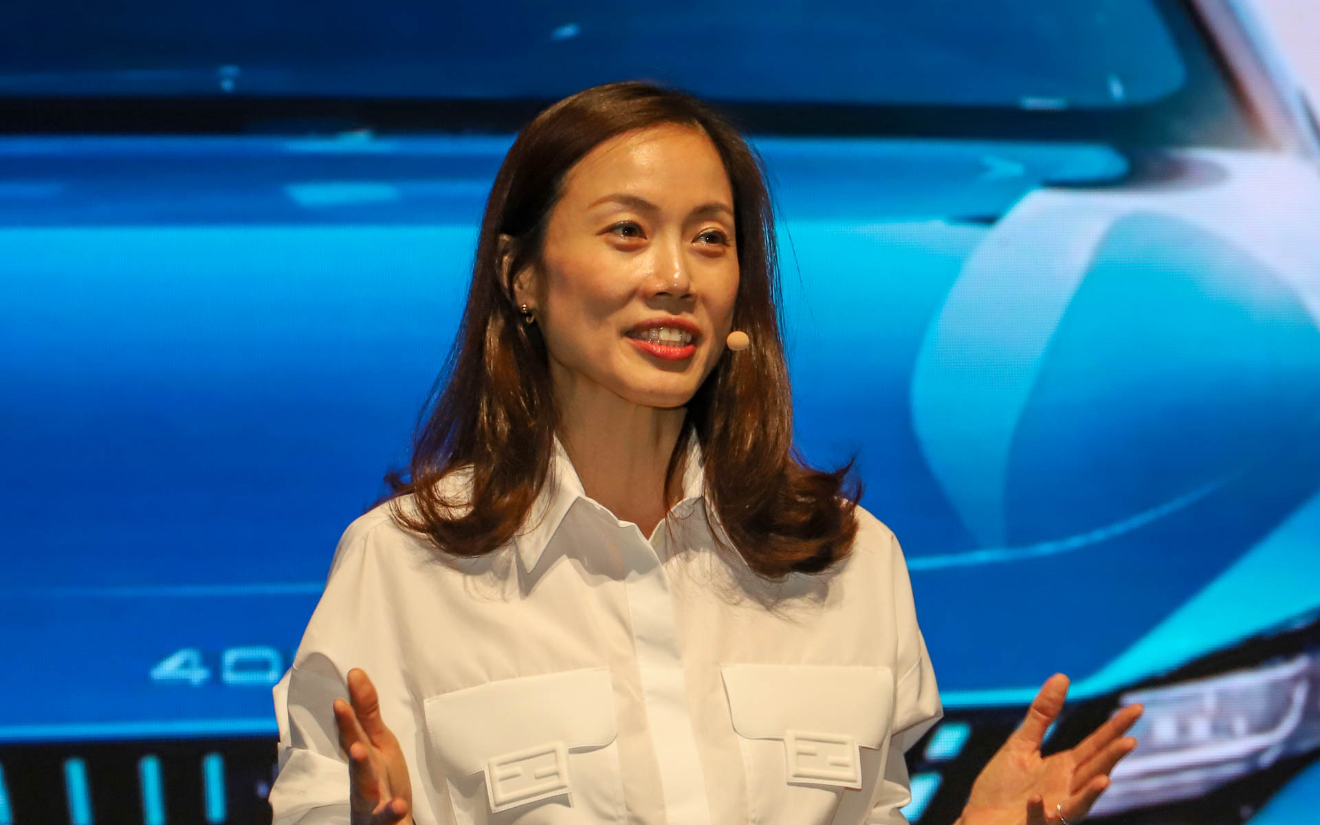 Stellantisジャパン マーケティングダイレクター ジェイミー・アン氏は、新型408のマーケティング活動について紹介した