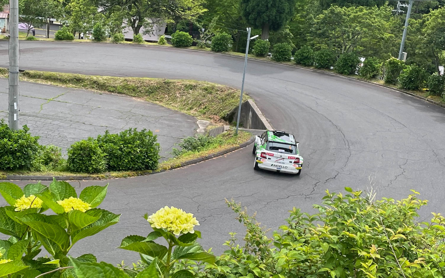 コバライネン選手のファビア。鋭角的に向きを変えて修正舵を当てながら危なげなく旋回していった。さすがです