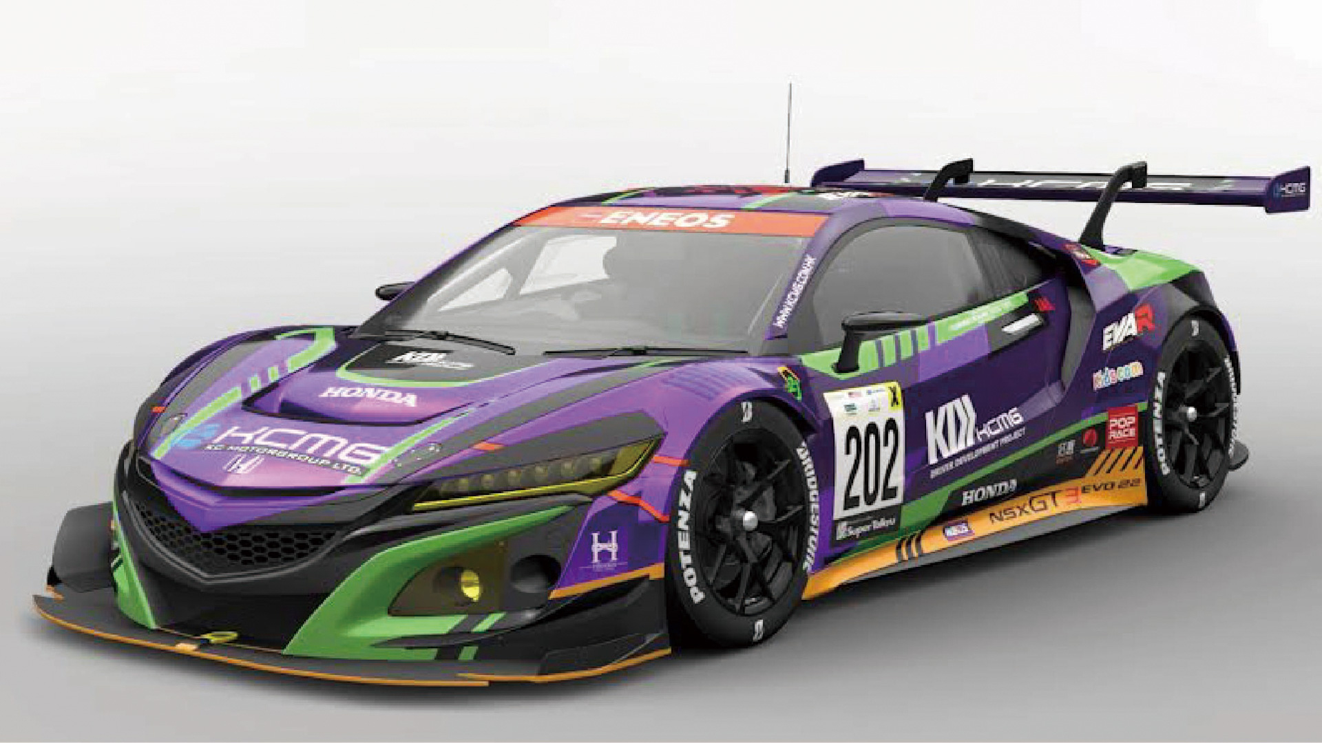 202号車「EVA RT TEST TYPE-01 KCMG NSX GT3」が第3戦限定のスペシャルカラーリングとして登場