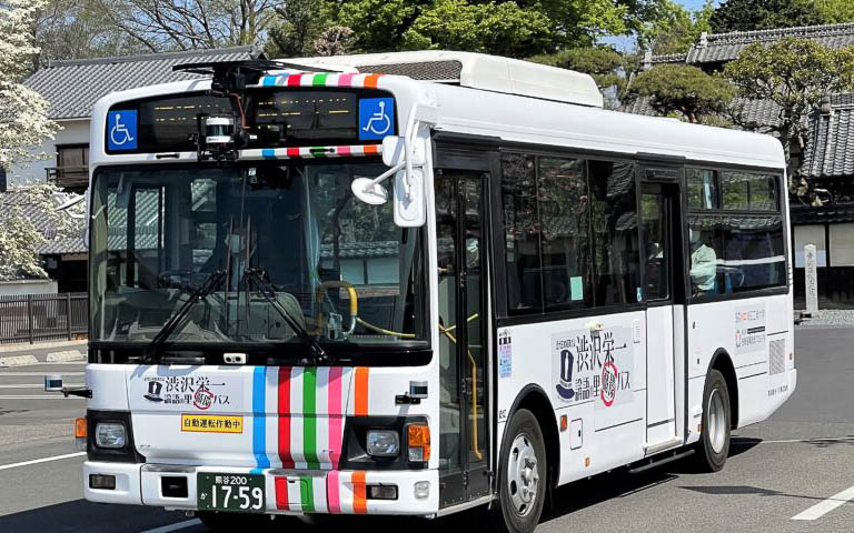 約1万kmの自動運転を行なった「渋沢栄一 論語の里 循環バス」