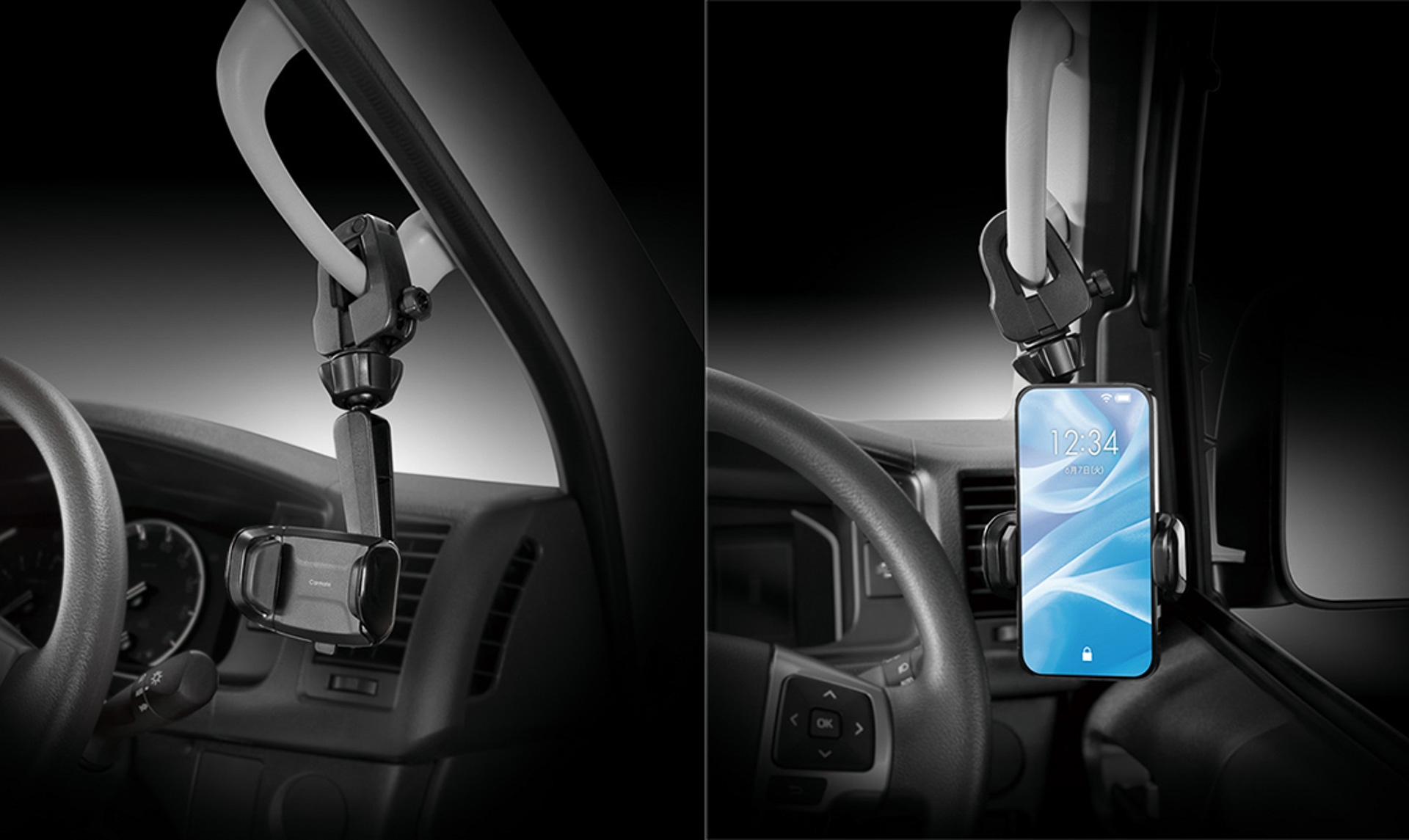 スマホルダー グリップ取り付け クイック（SA37）装着イメージ