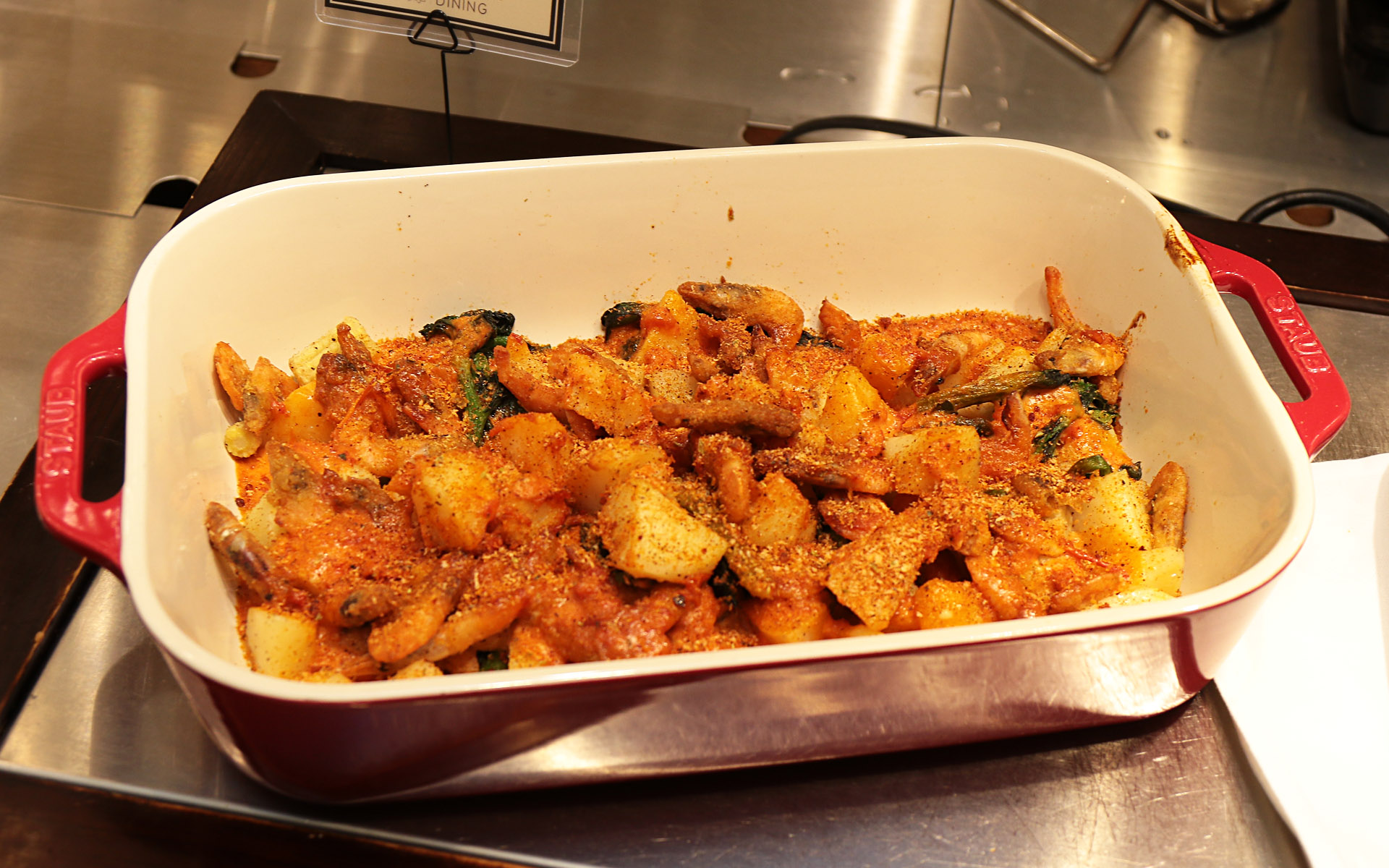 ガーリックシュリンプ野菜のオーブン焼き