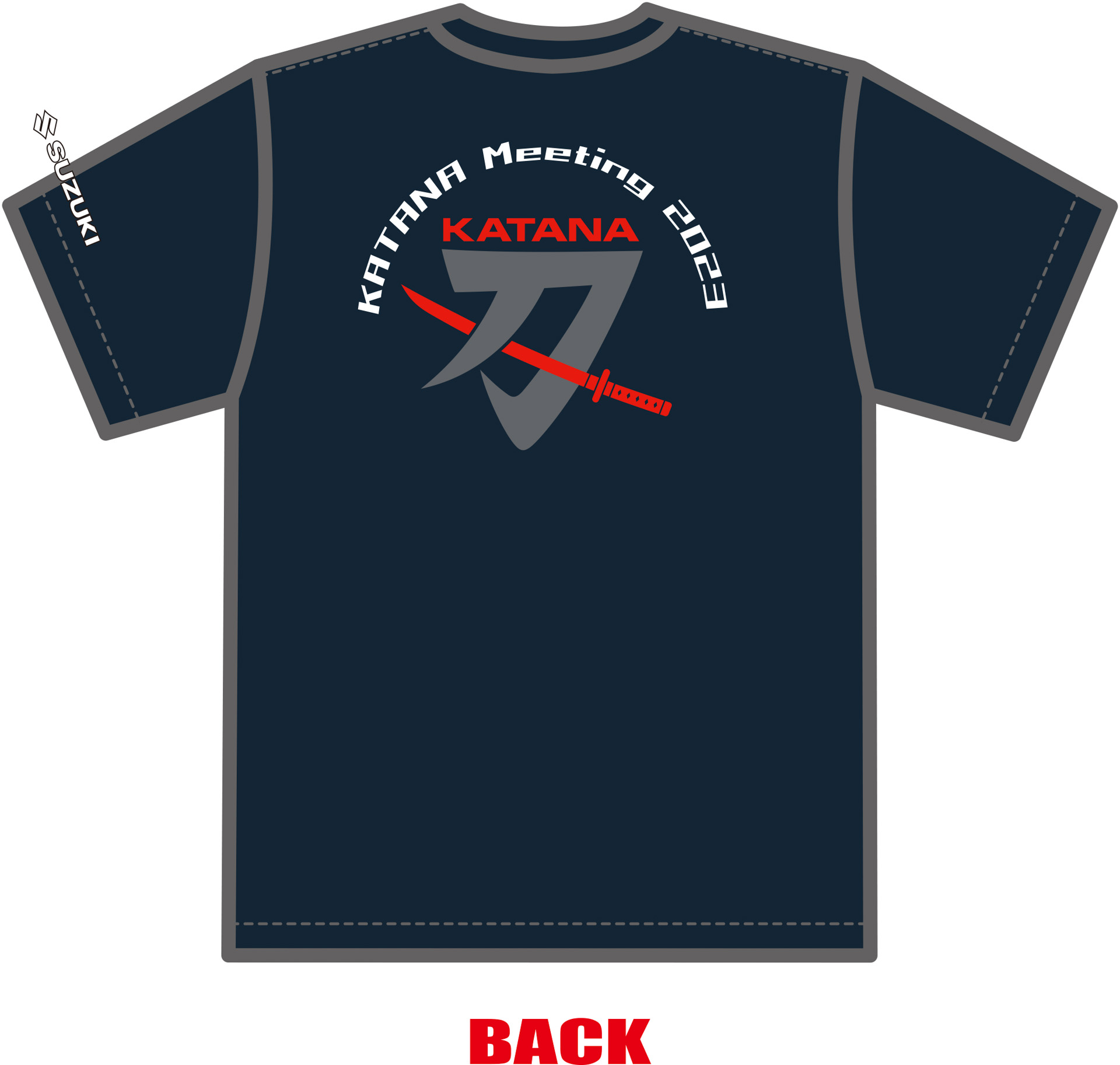 「Tシャツ」価格：3500円、サイズ：M・L・XL Tシャツイメージ、素材：綿100%、カラー：ネイビー