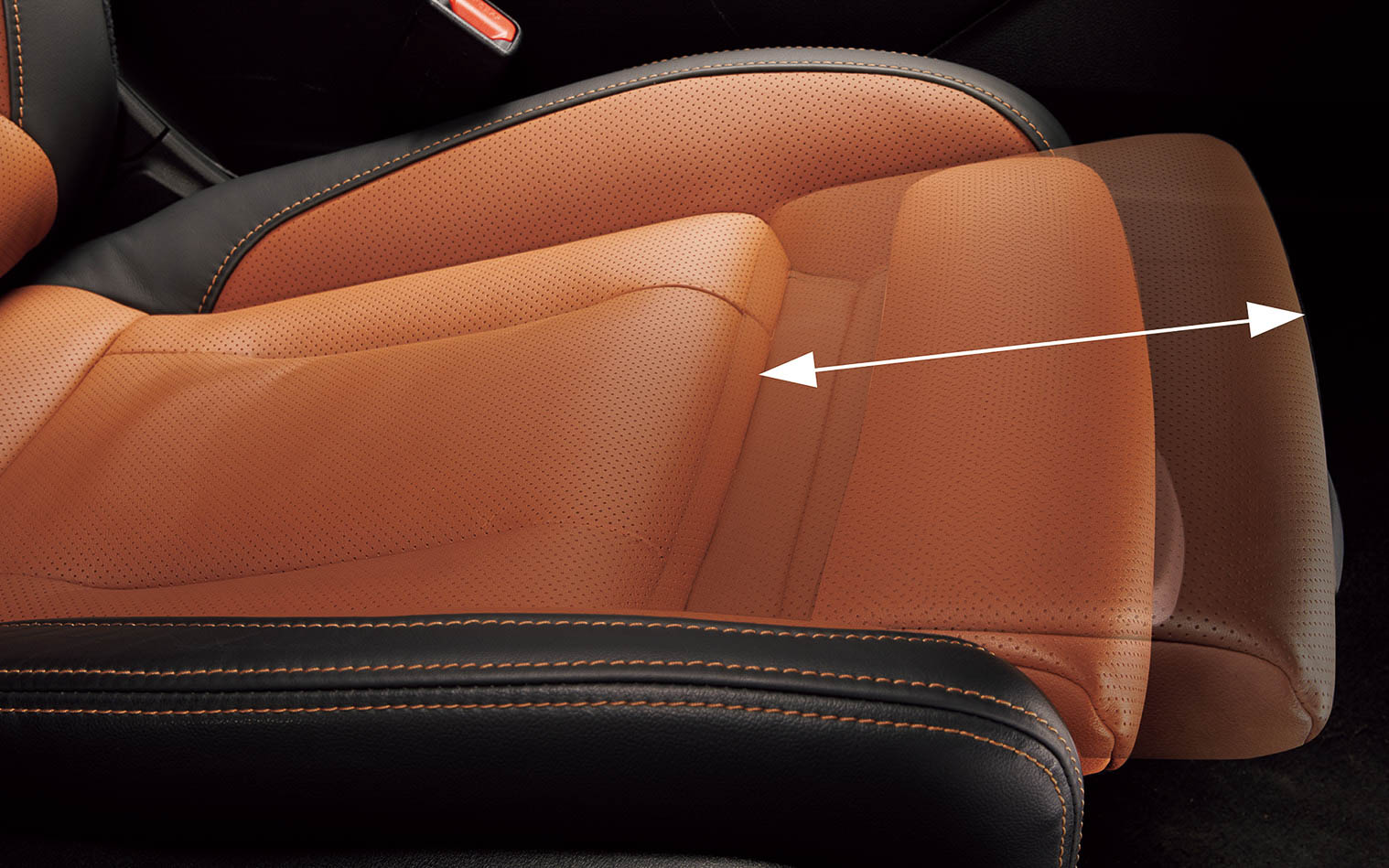 クッション長調節機構（運転席）のイメージ