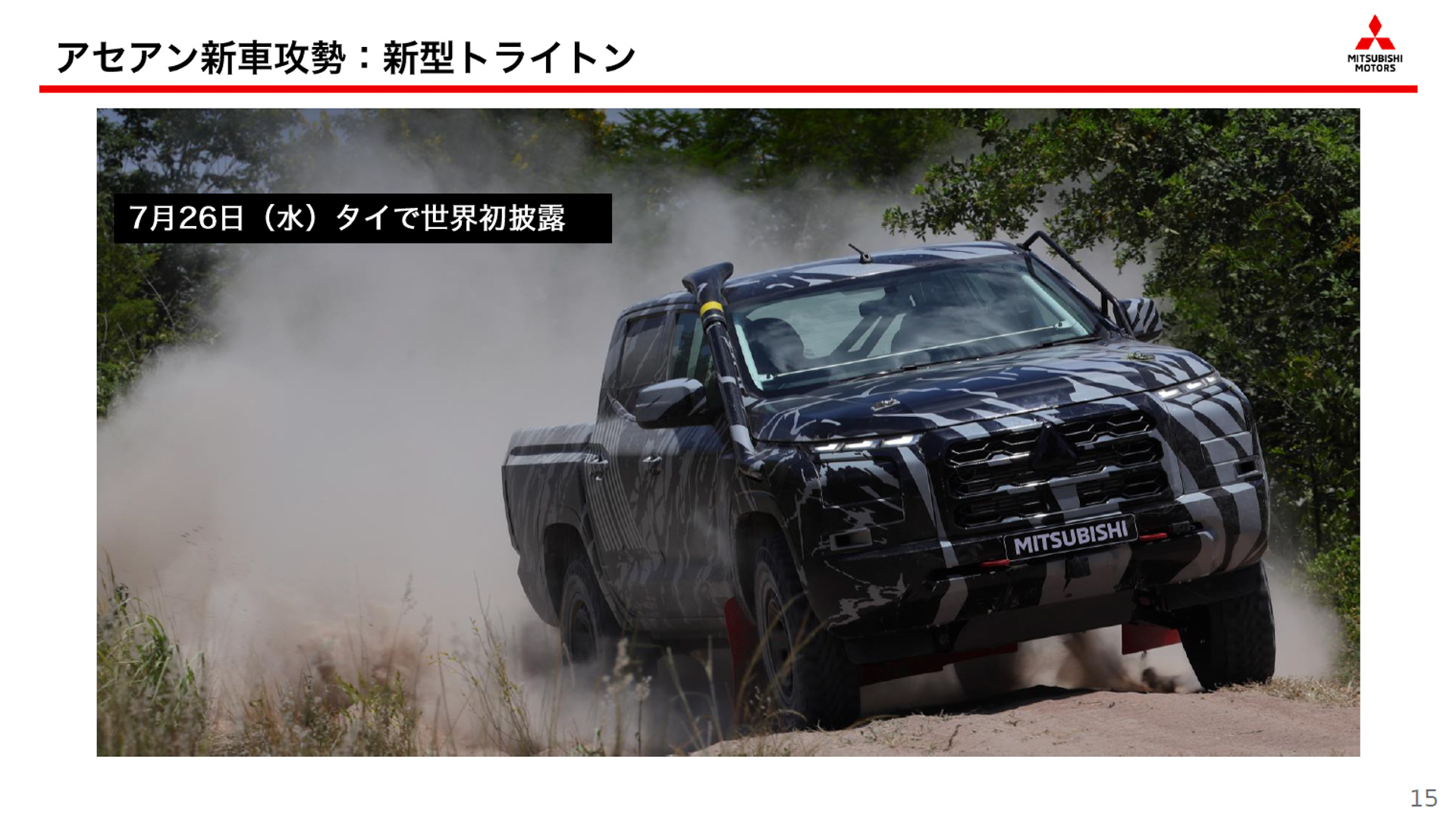 新型トライトンは7月26日タイで世界初披露