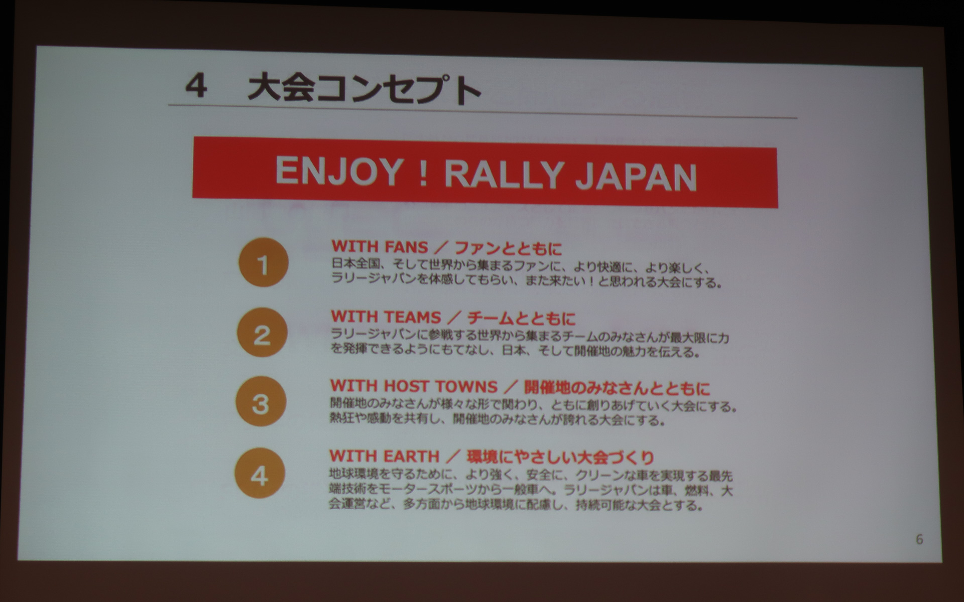 大会コンセプトは「ENJOY！RALLY JAPAN」