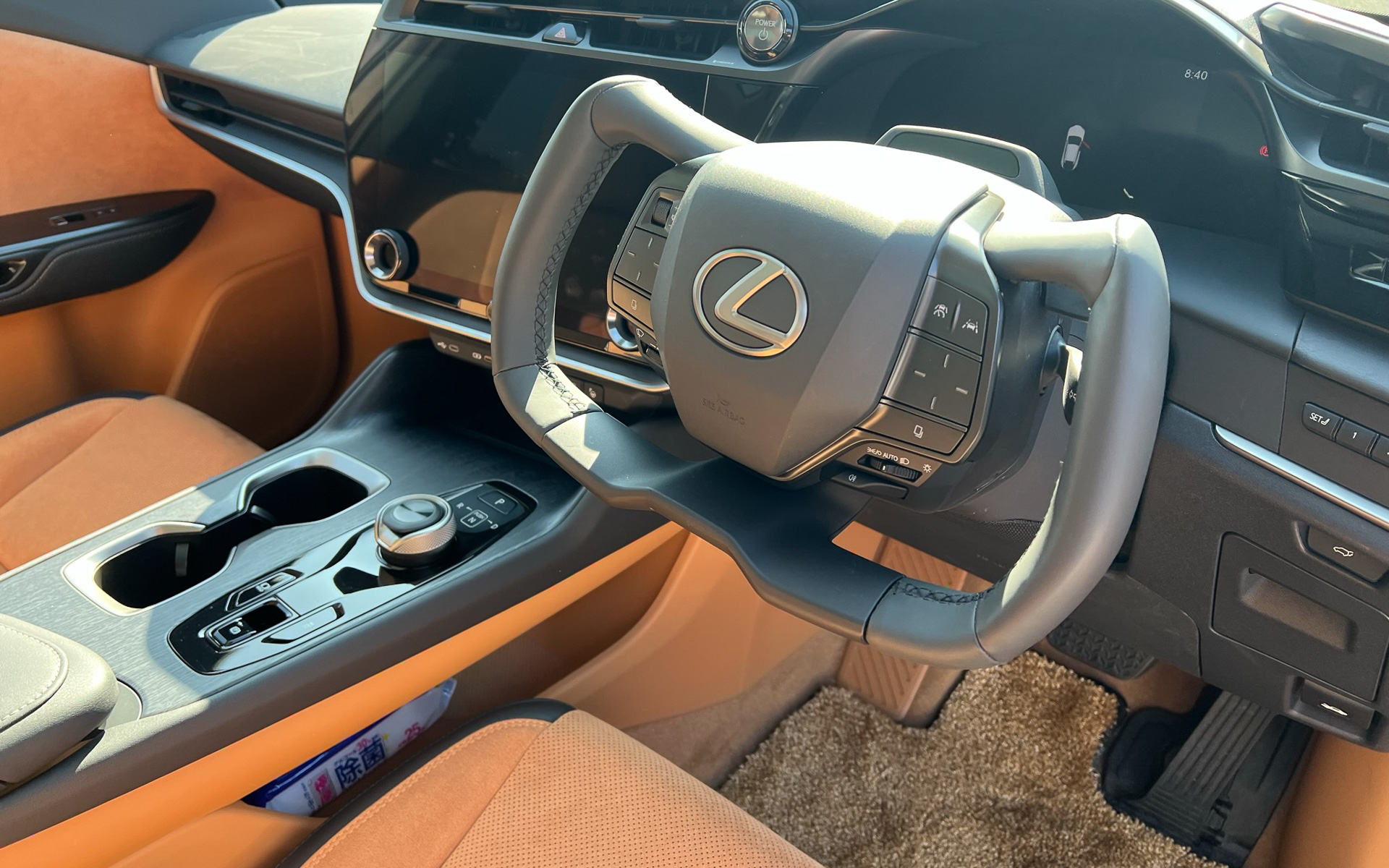 レクサスが開発中のステアバイワイヤシステム。これに試乗できる