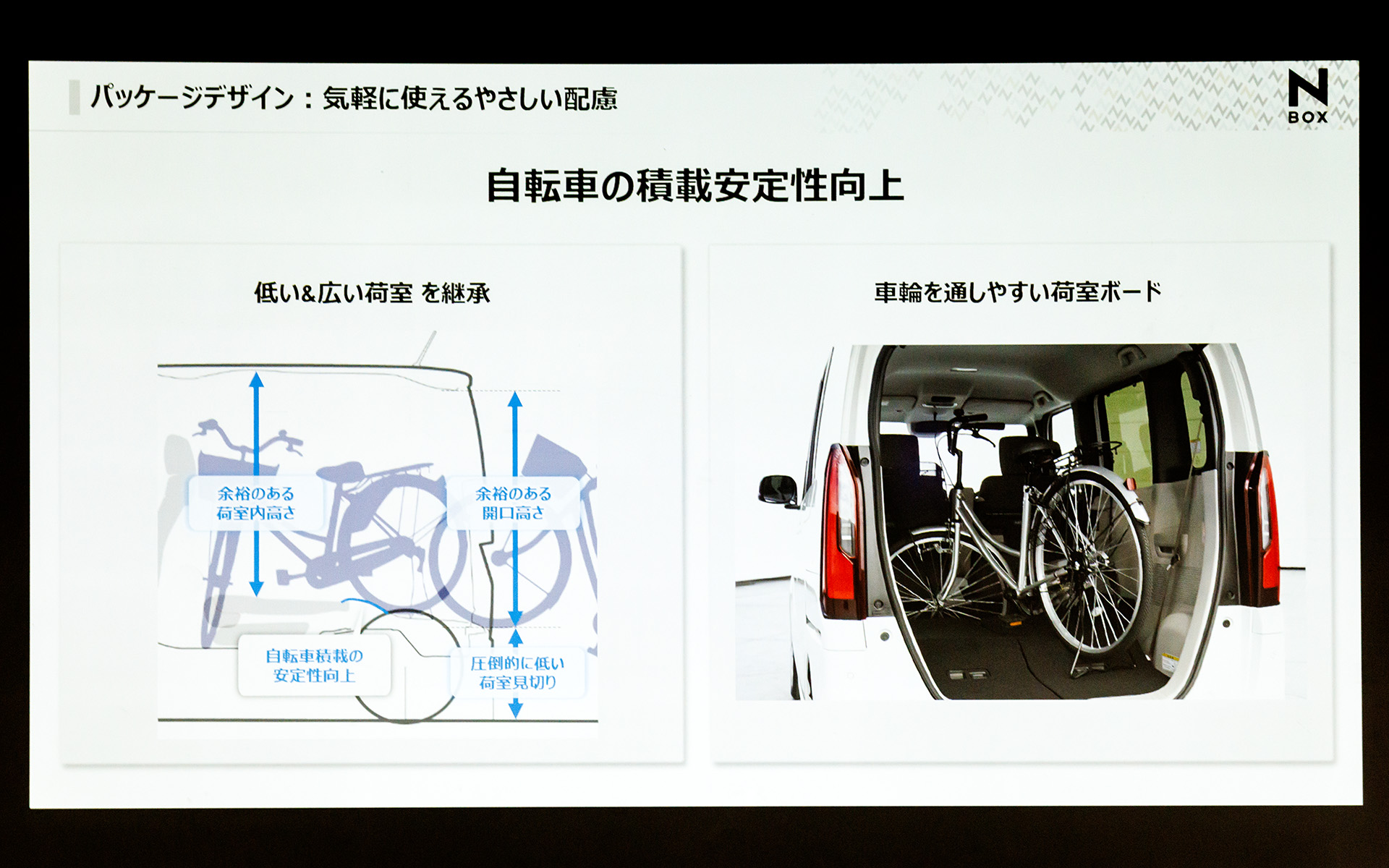 自転車の積載安定性も向上させている