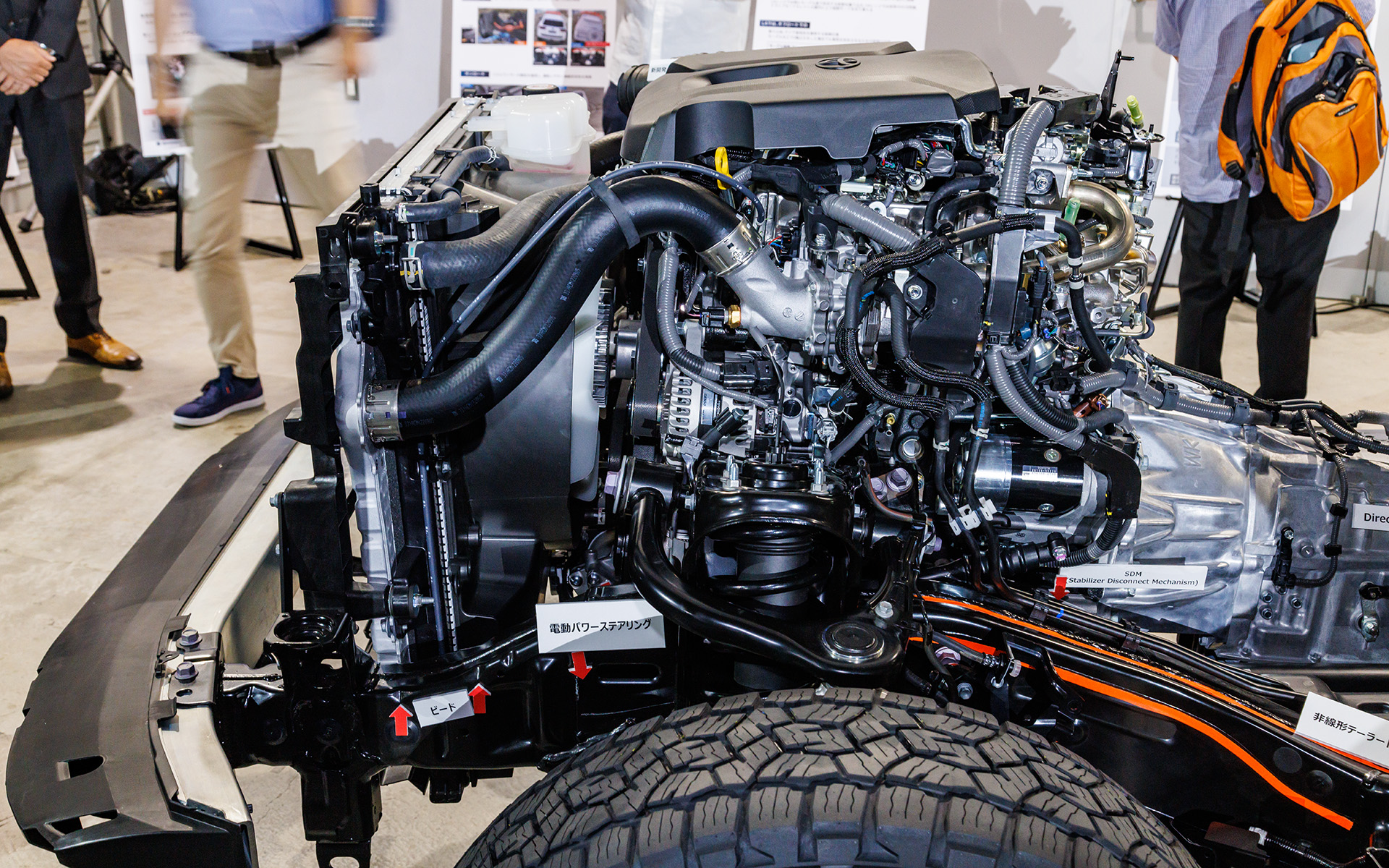 ディーゼルエンジンまわり。こちらも海外向け車両