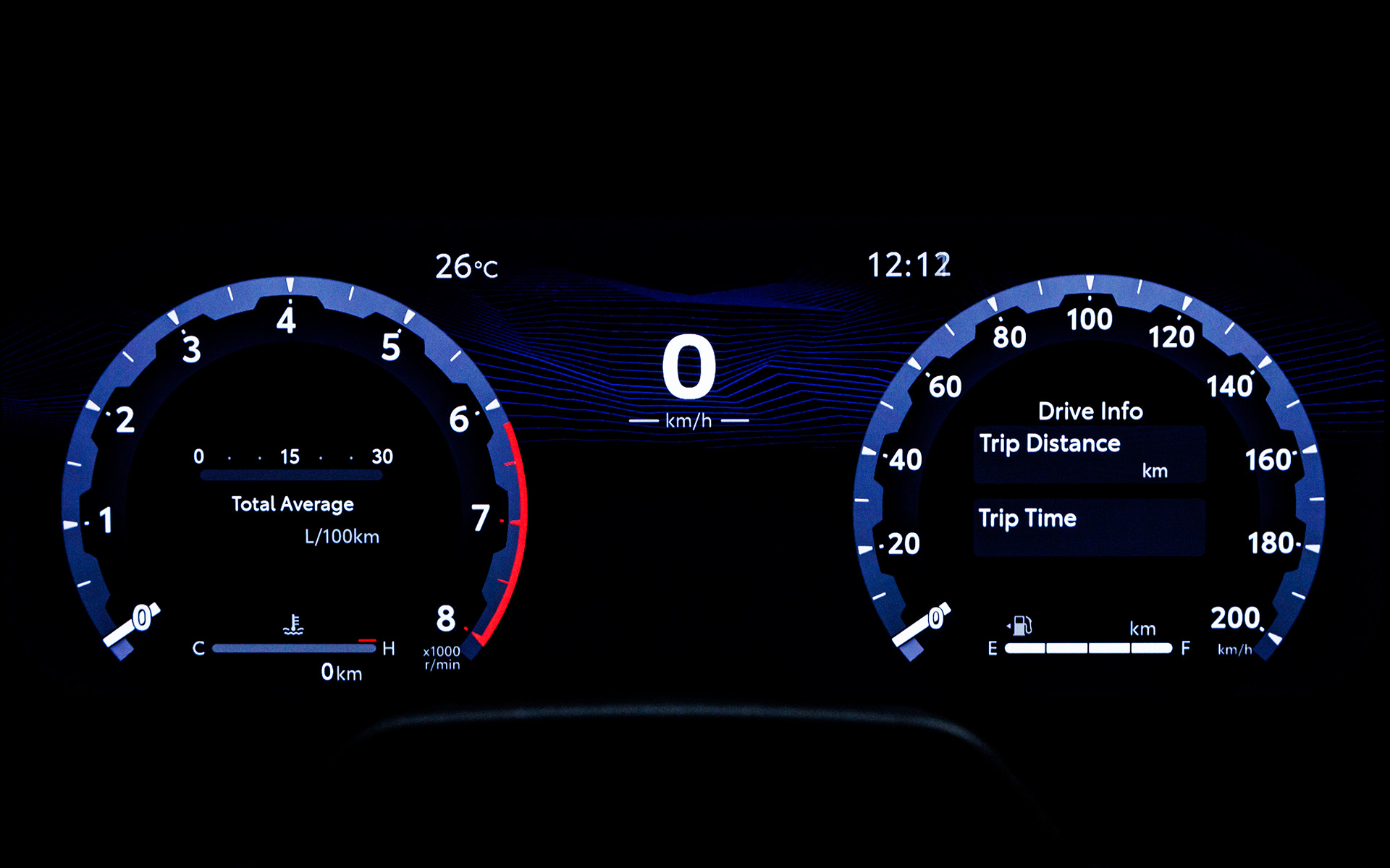 メーターは3タイプの保存ができ、それぞれに要素を設定できる。クラウンと同じシステムのようだ