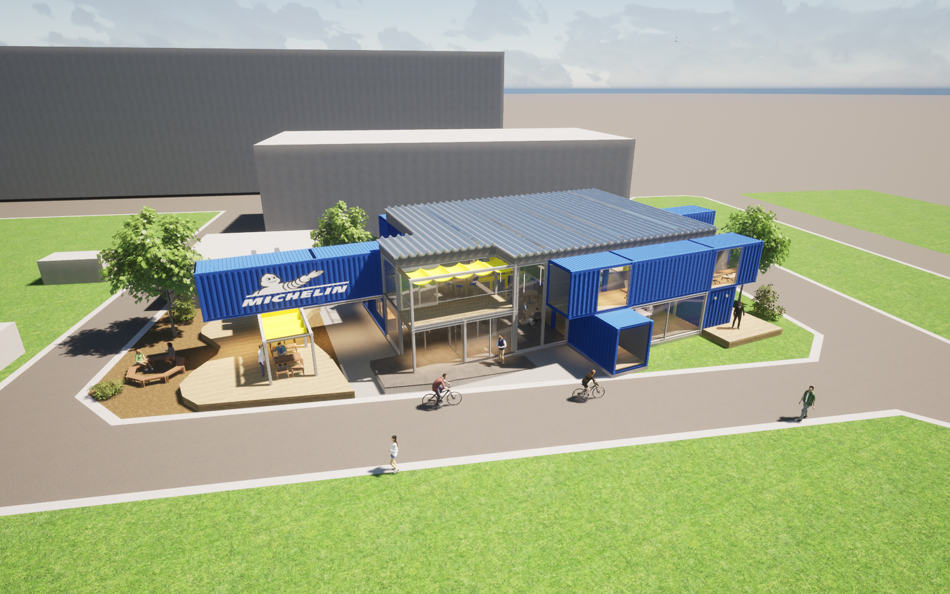 2024年4月竣工予定の新コラボレーションスペース外観イメージ