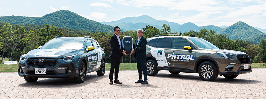 7月29日に知床自然センターで車両寄贈式が行なわれた