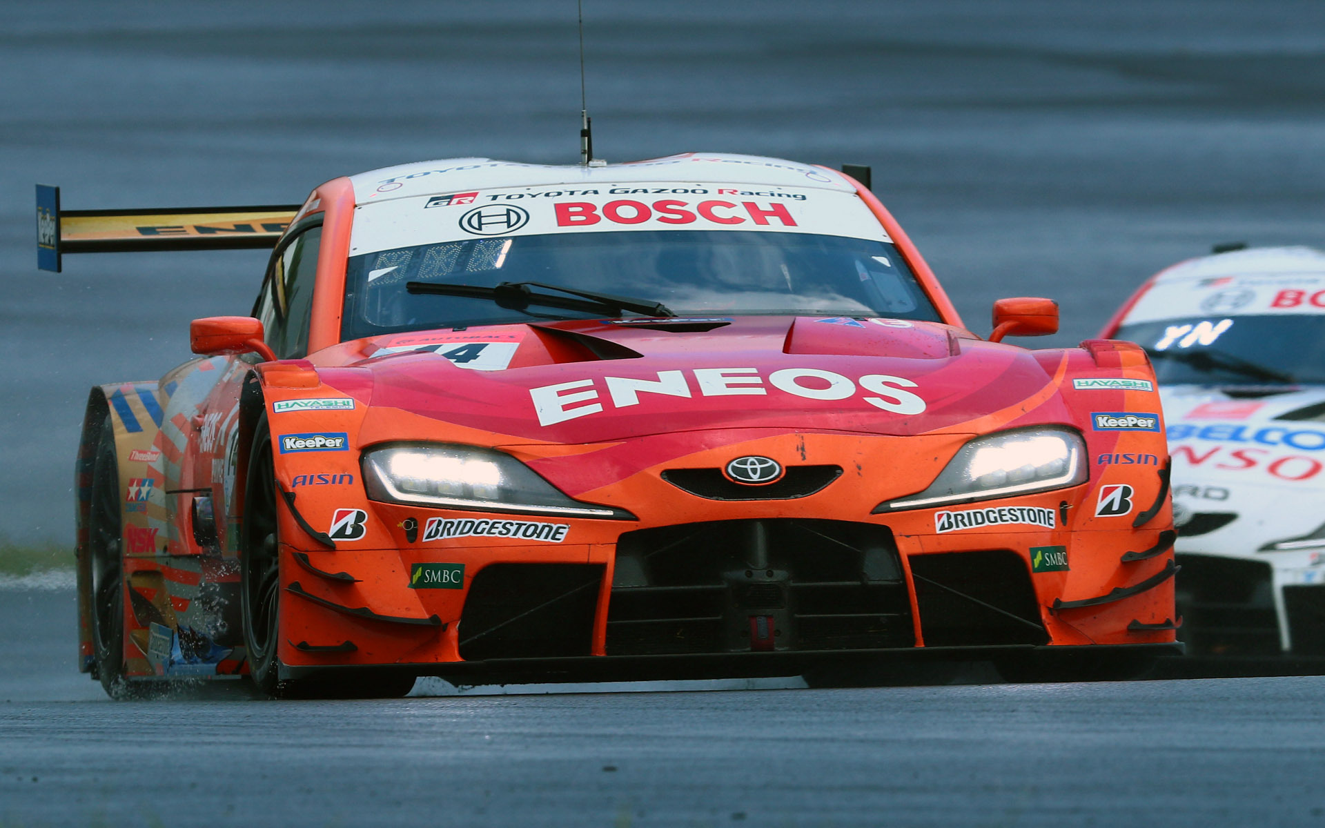 終盤でスリックタイヤに交換したものの、なかなかタイムアップできず11位でゴールした14号車 ENEOS X PRIME GR Supra（大嶋和也/山下健太組、BS）