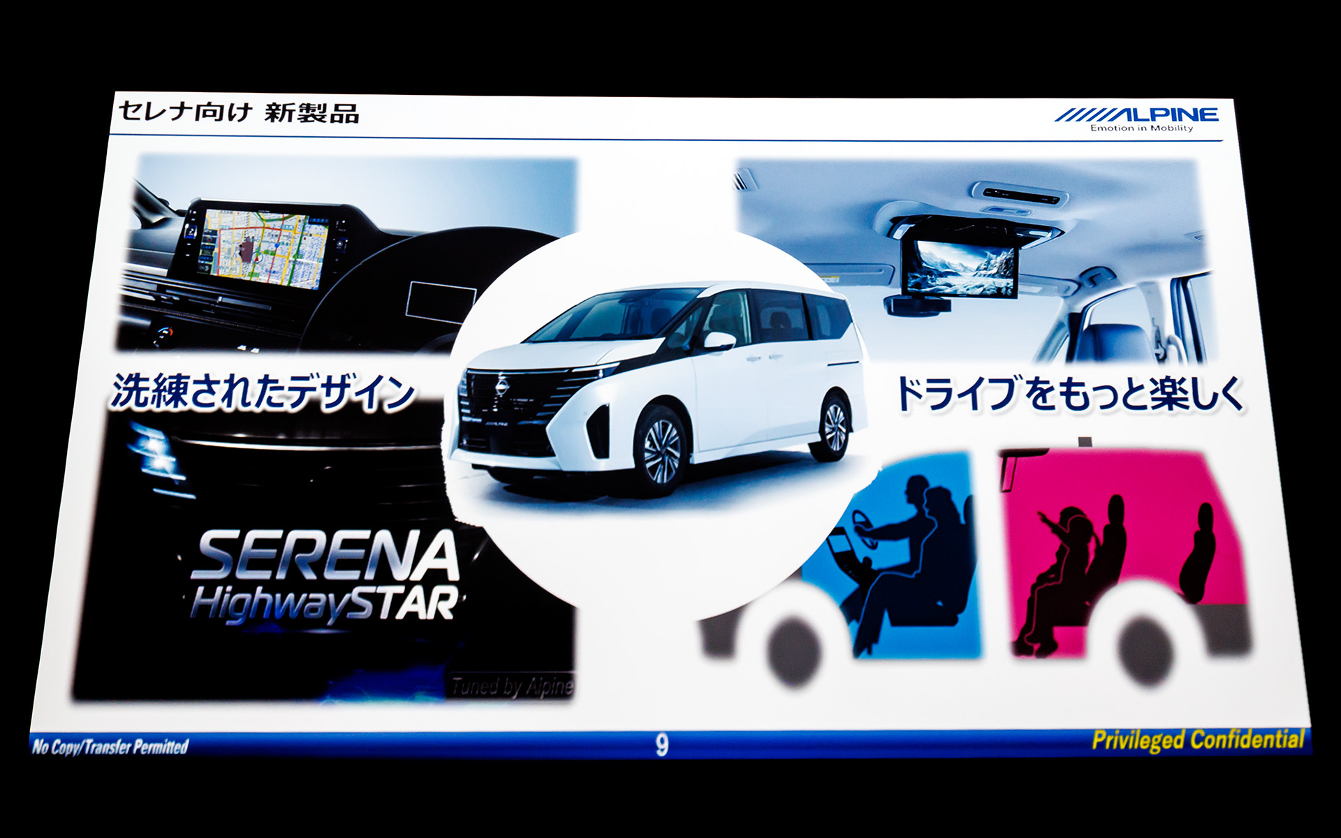日産セレナ向けの新商品を設定