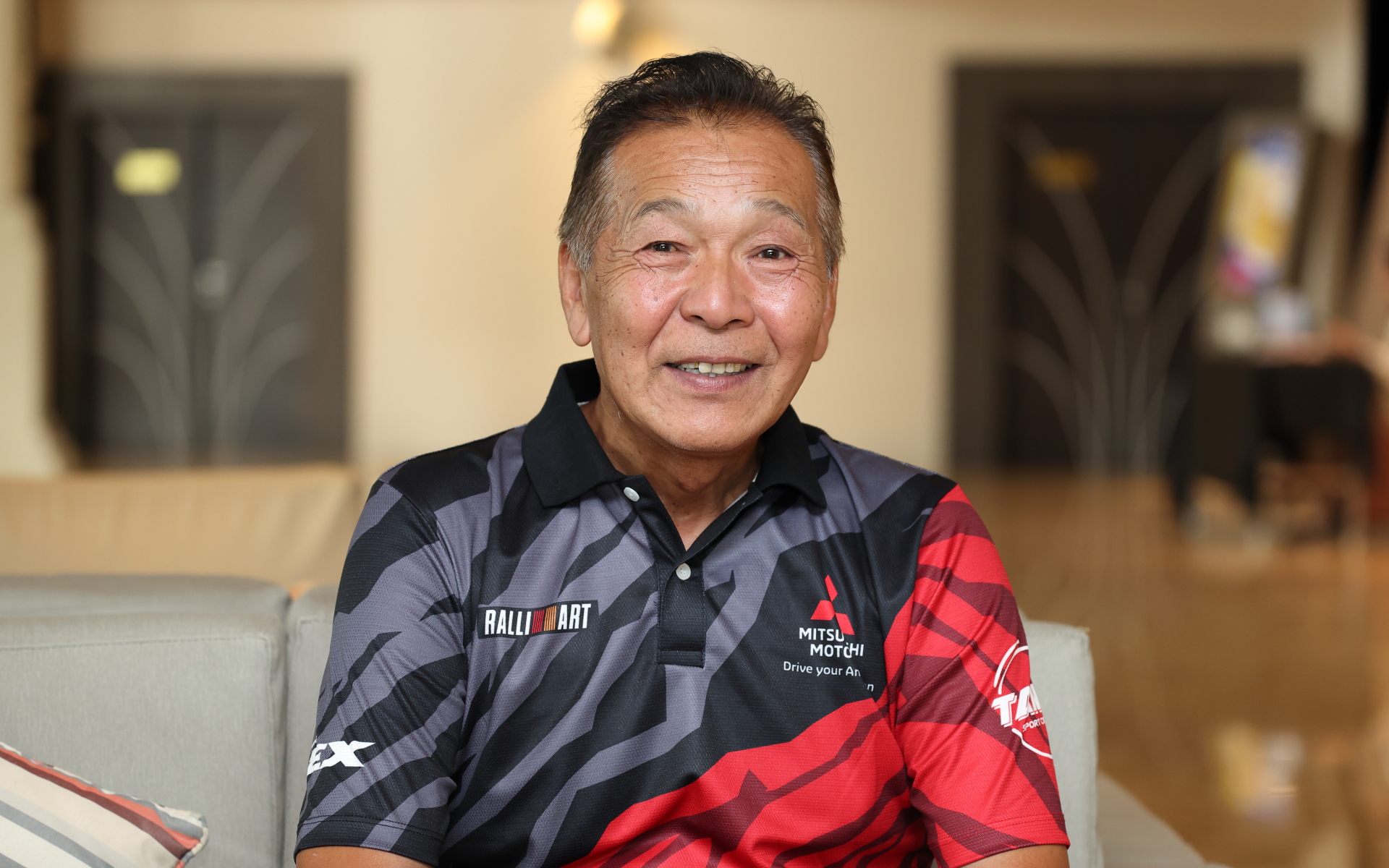 穏やかな表情ながら「目指すのはあくまで頂点」と言い切るチーム三菱ラリーアート 増岡浩総監督