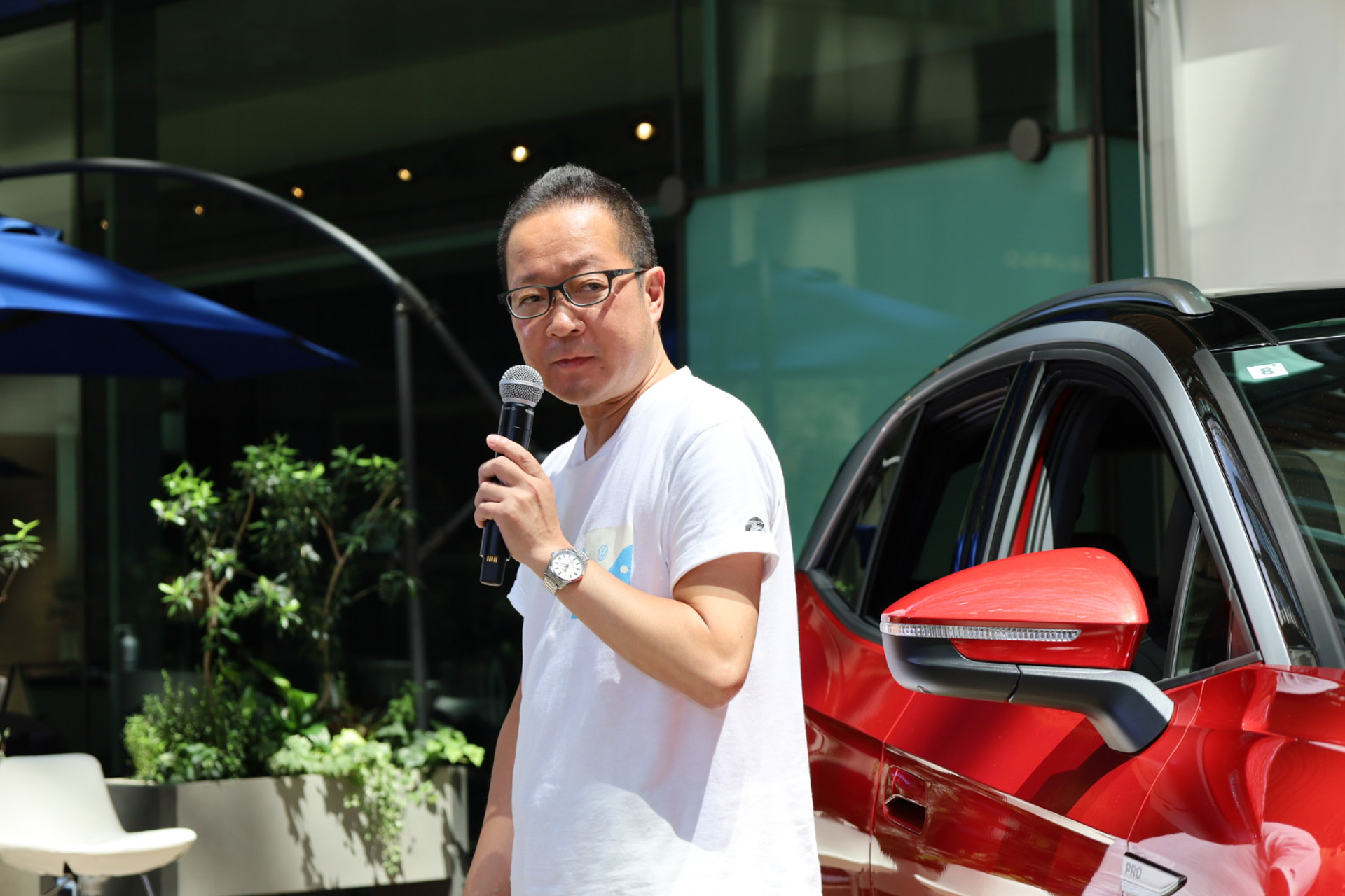 フォルクスワーゲンのブランド戦略“Love Brand”について説明したフォルクスワーゲン ジャパンの後藤孝也氏