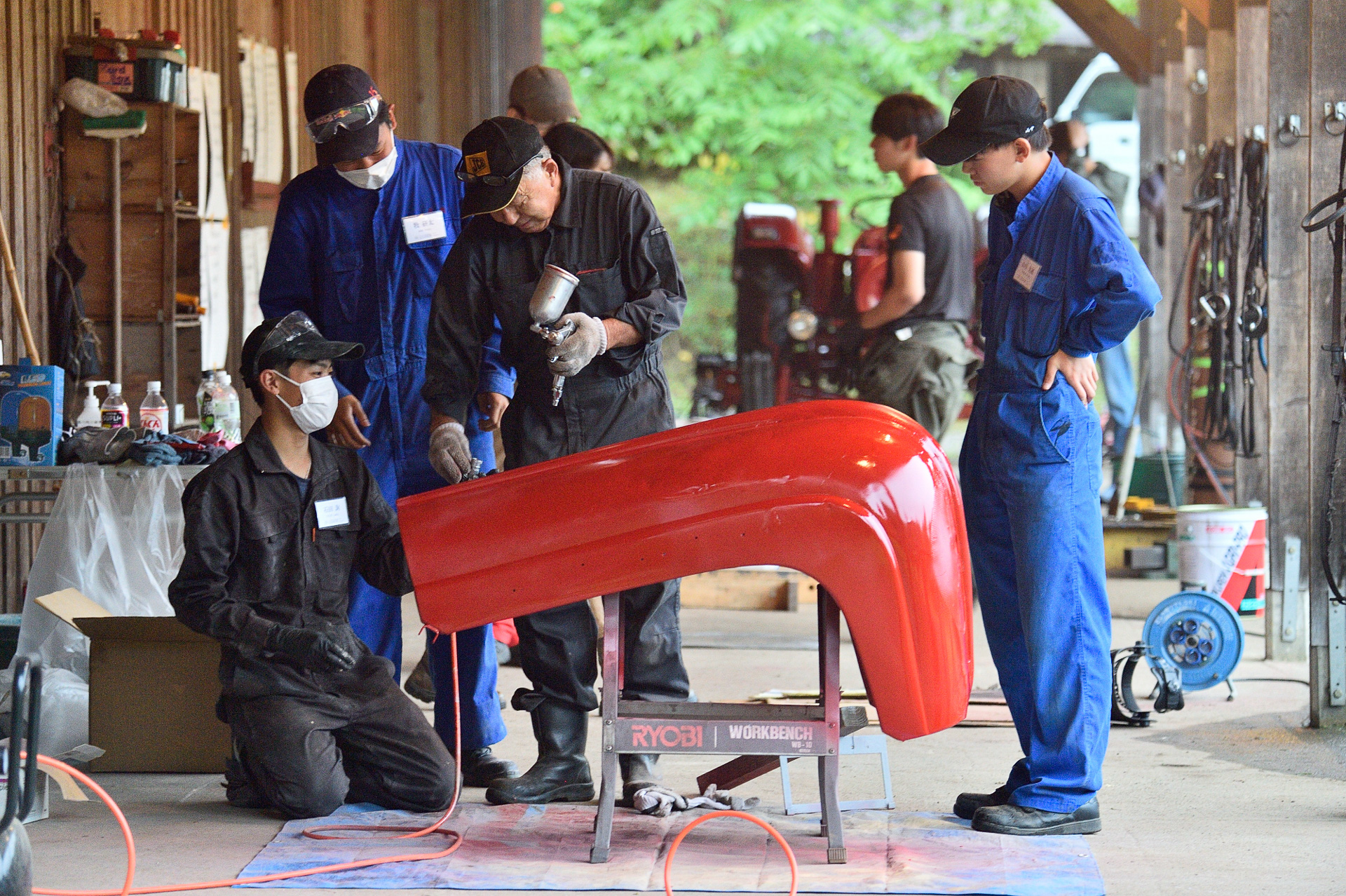 もっとも負担が大きかったといえるボンネット担当の牧くんと石田くん