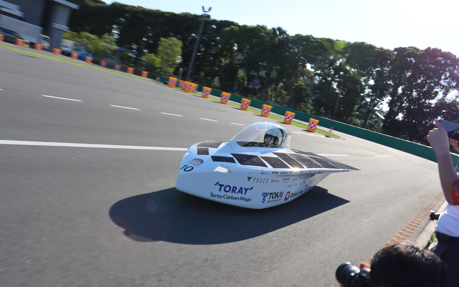 イベントの締めくくりに実施された新型Tokai challengerの試走