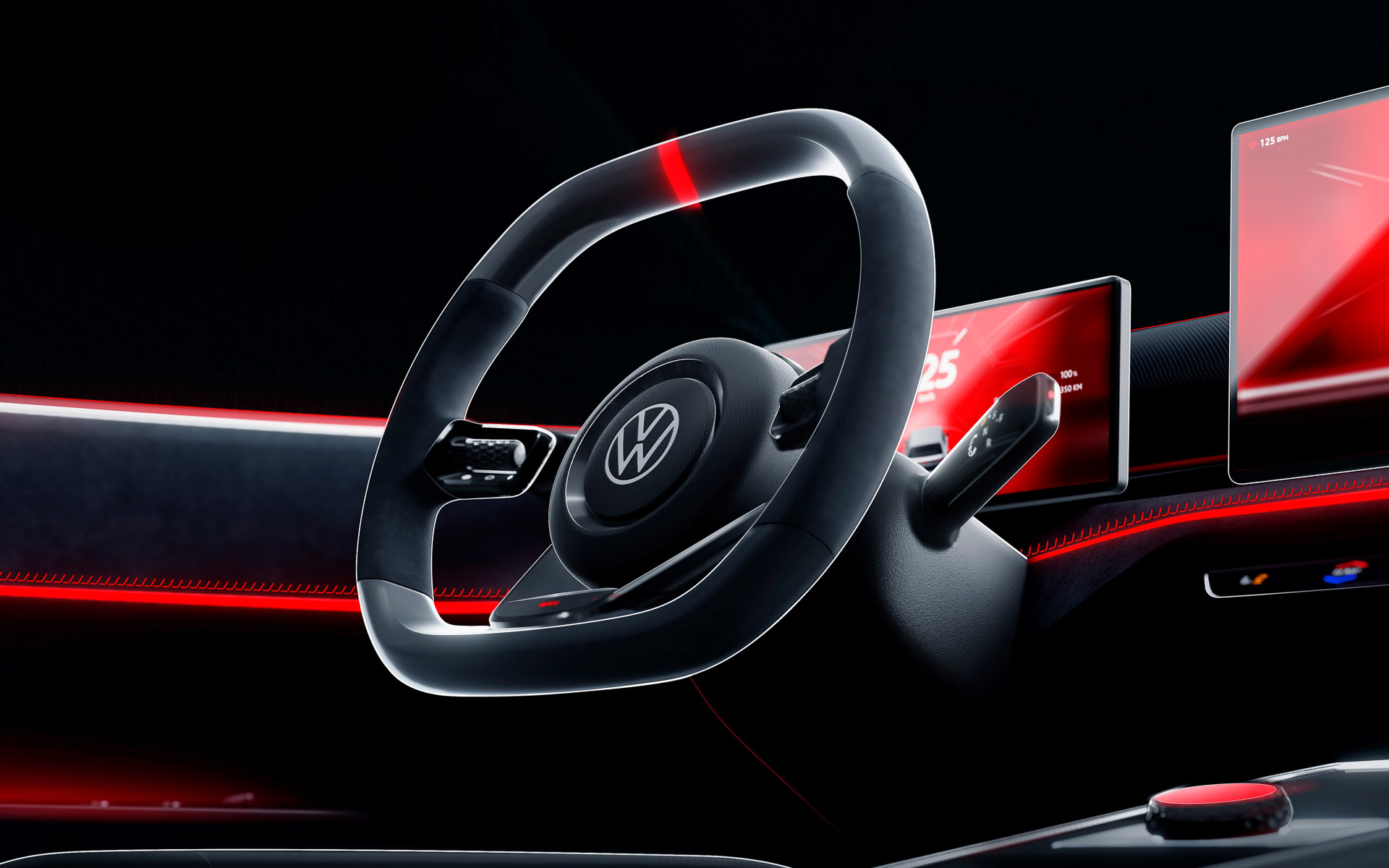 スポーツバッテリEV「ID.GTI（コンセプトモデル）」のインテリアイメージデッサン