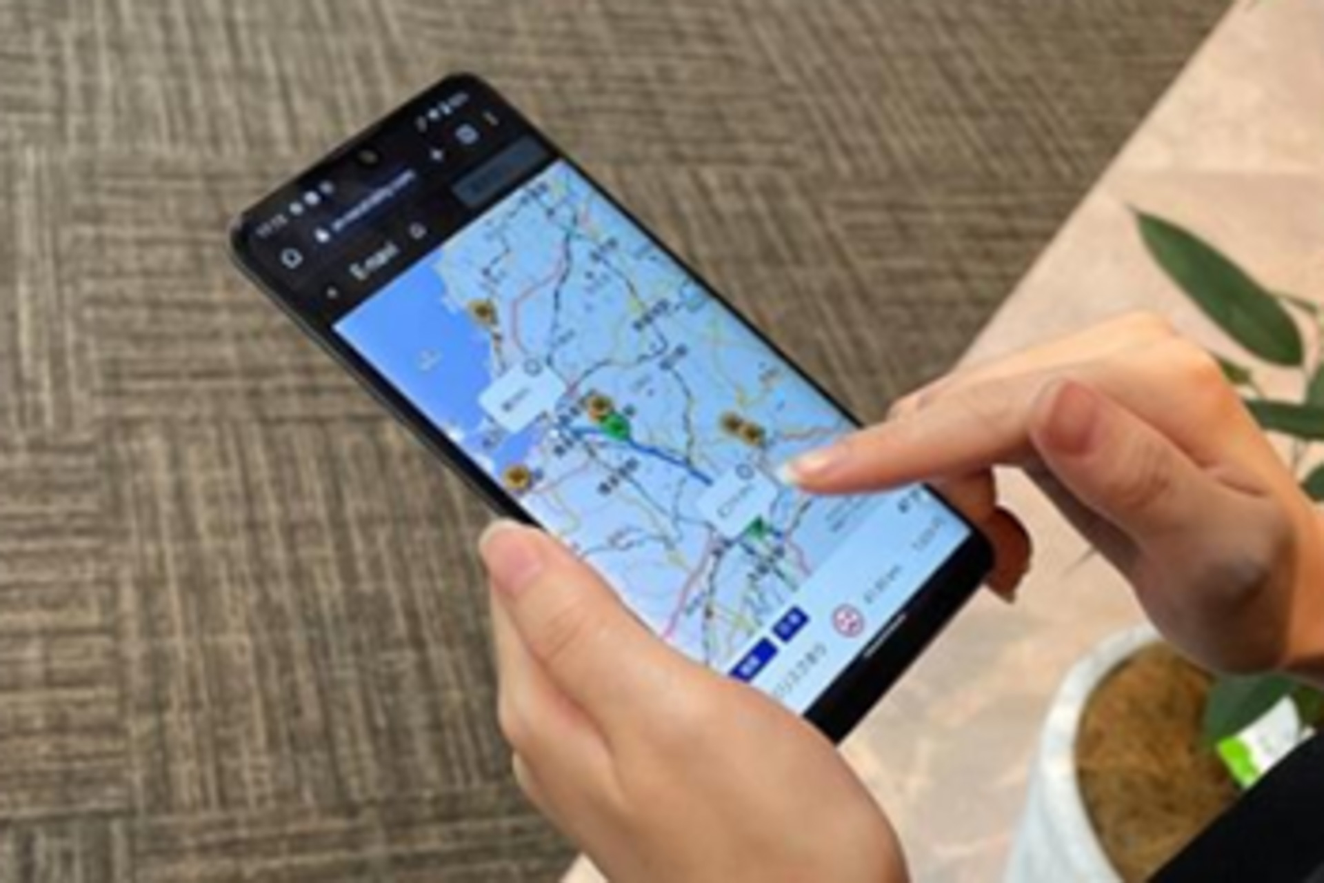 実証実験に使用するEV運用支援アプリ