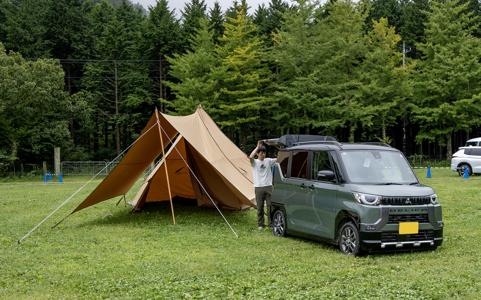 普段の週末よりすいた状態で利用できたスターキャンプ2023 in 朝霧高原。高原サイトを広々と使うキャンプができるチャンスはそうそうない。今回はデリカミニでの参加者も多かった