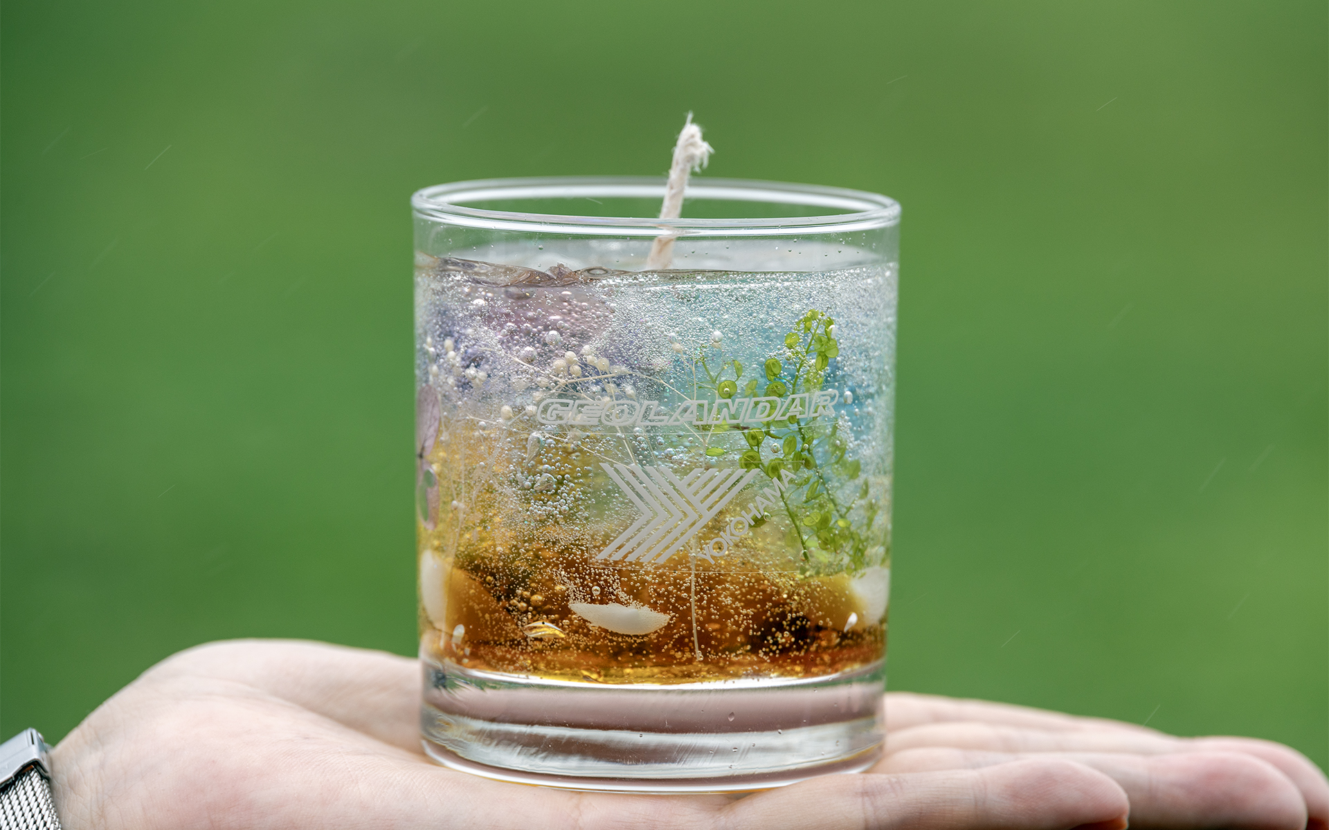 もの作りワークショップのブースもあった。こちらは横浜ゴムが出していたオリジナルキャンドル作りが体験できるブース。写真のようなカップ入りのキャンドルを作れる