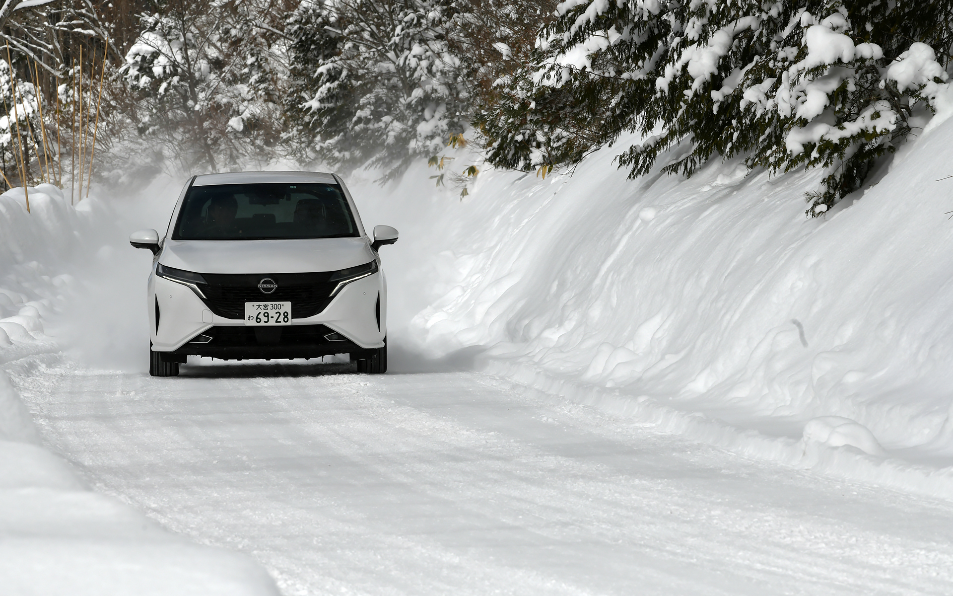 滑りやすそうな路面でもしっかり登坂できた