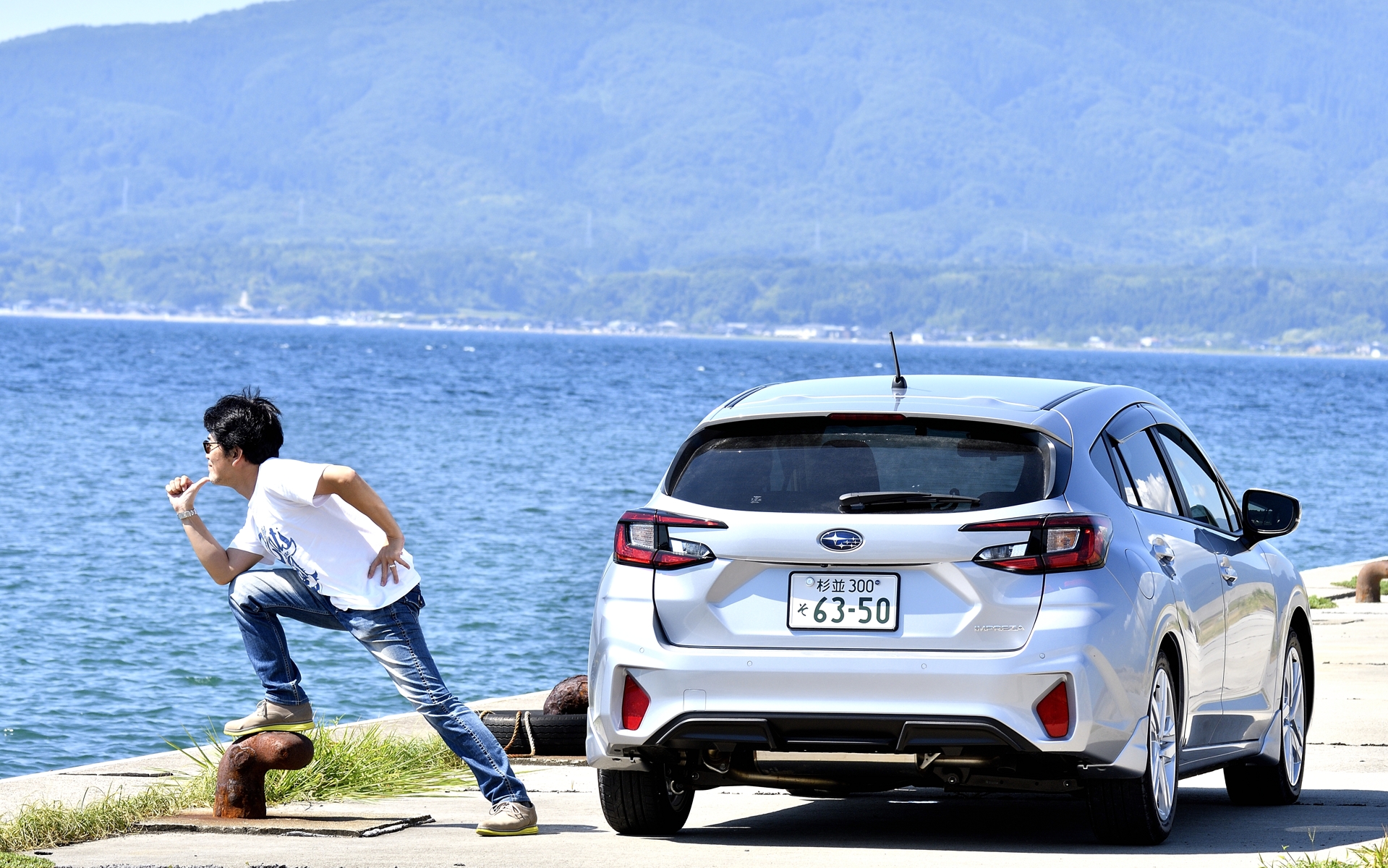 のんびり佐渡をロングドライブ。「海にダイブ！」などの無茶振りをされる前に勝手にポーズ