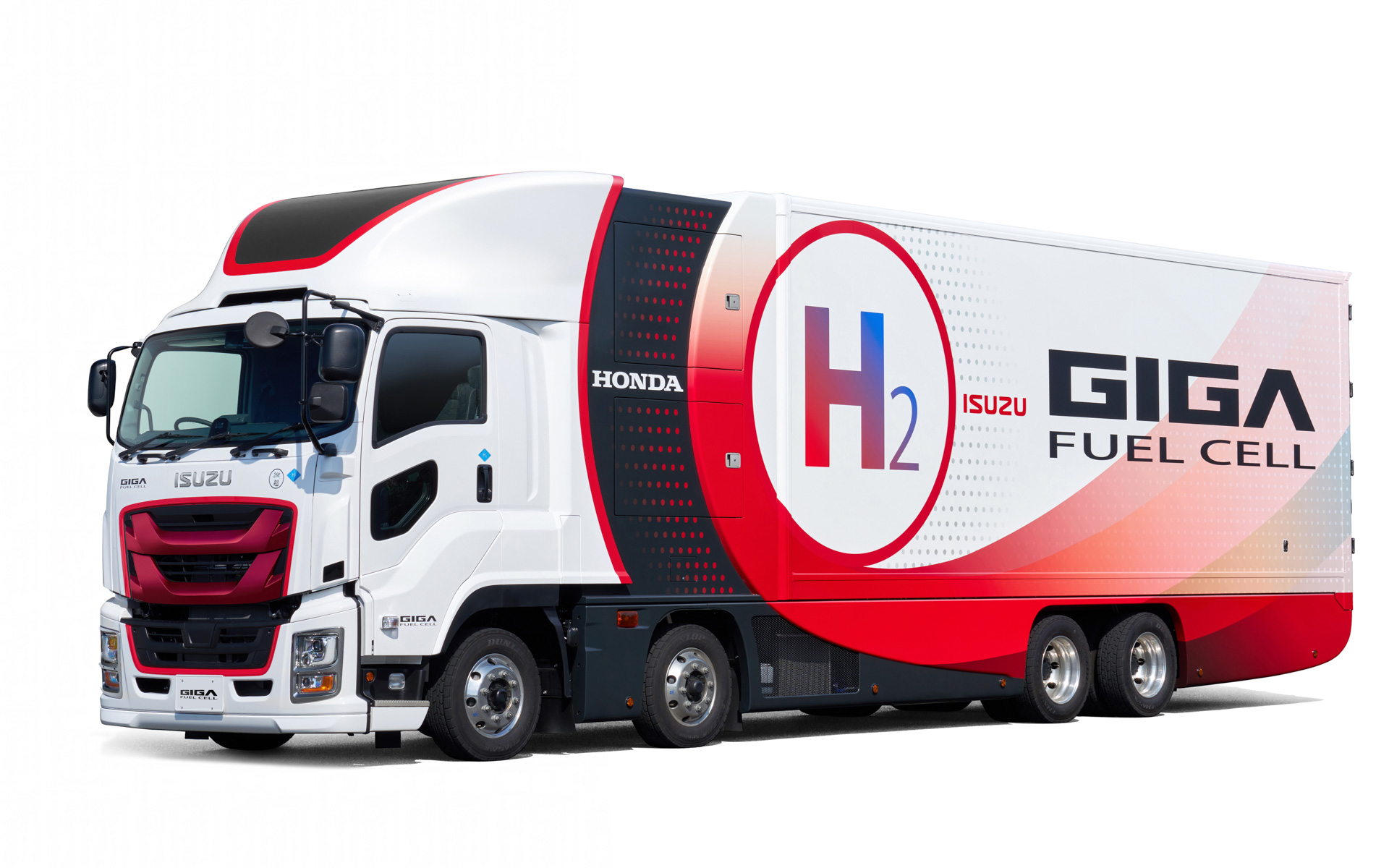 いすゞと本田技研工業が開発してきたFC（燃料電池）大型トラック「GIGA FUEL CELL」