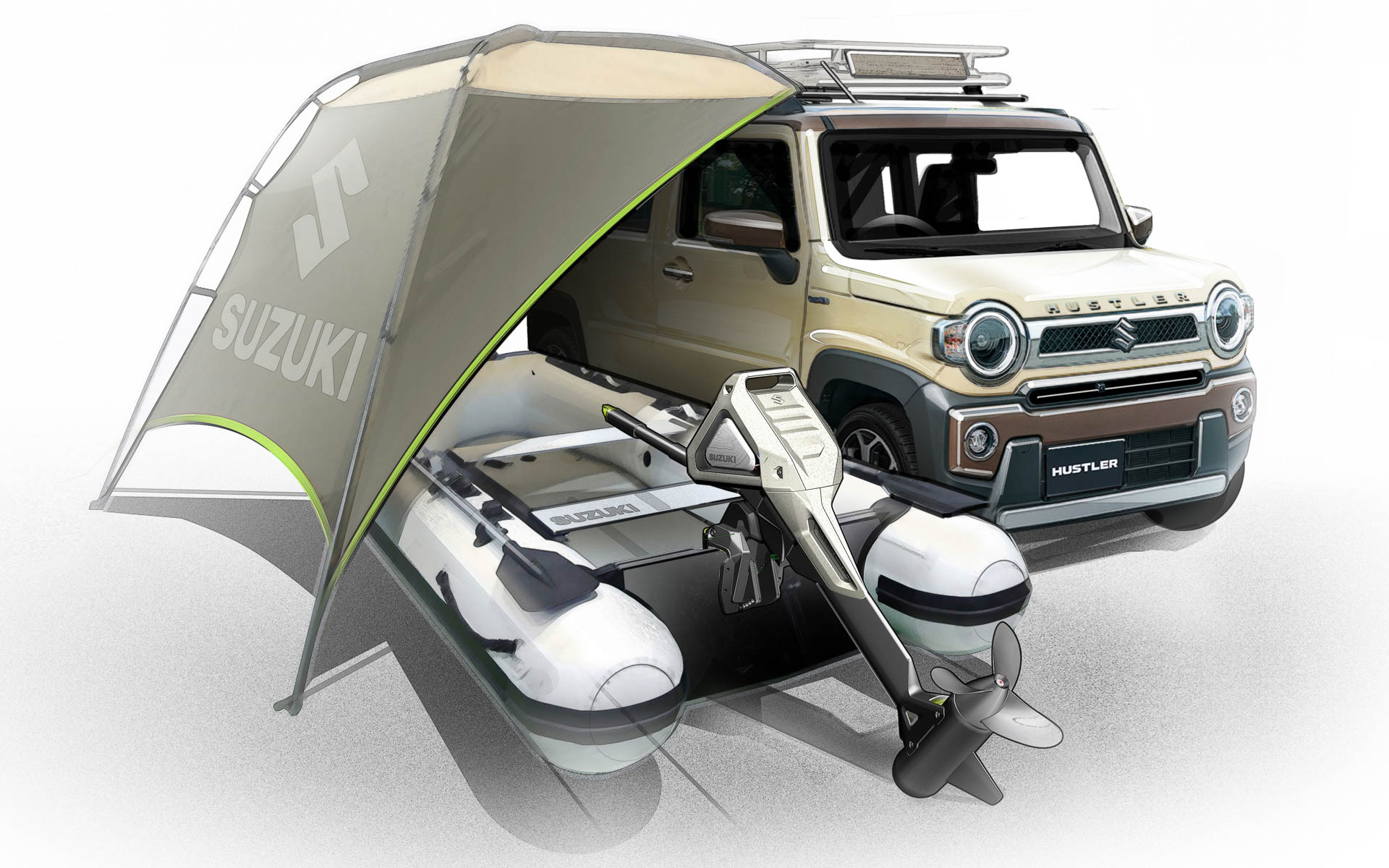 Small e-outboard concept