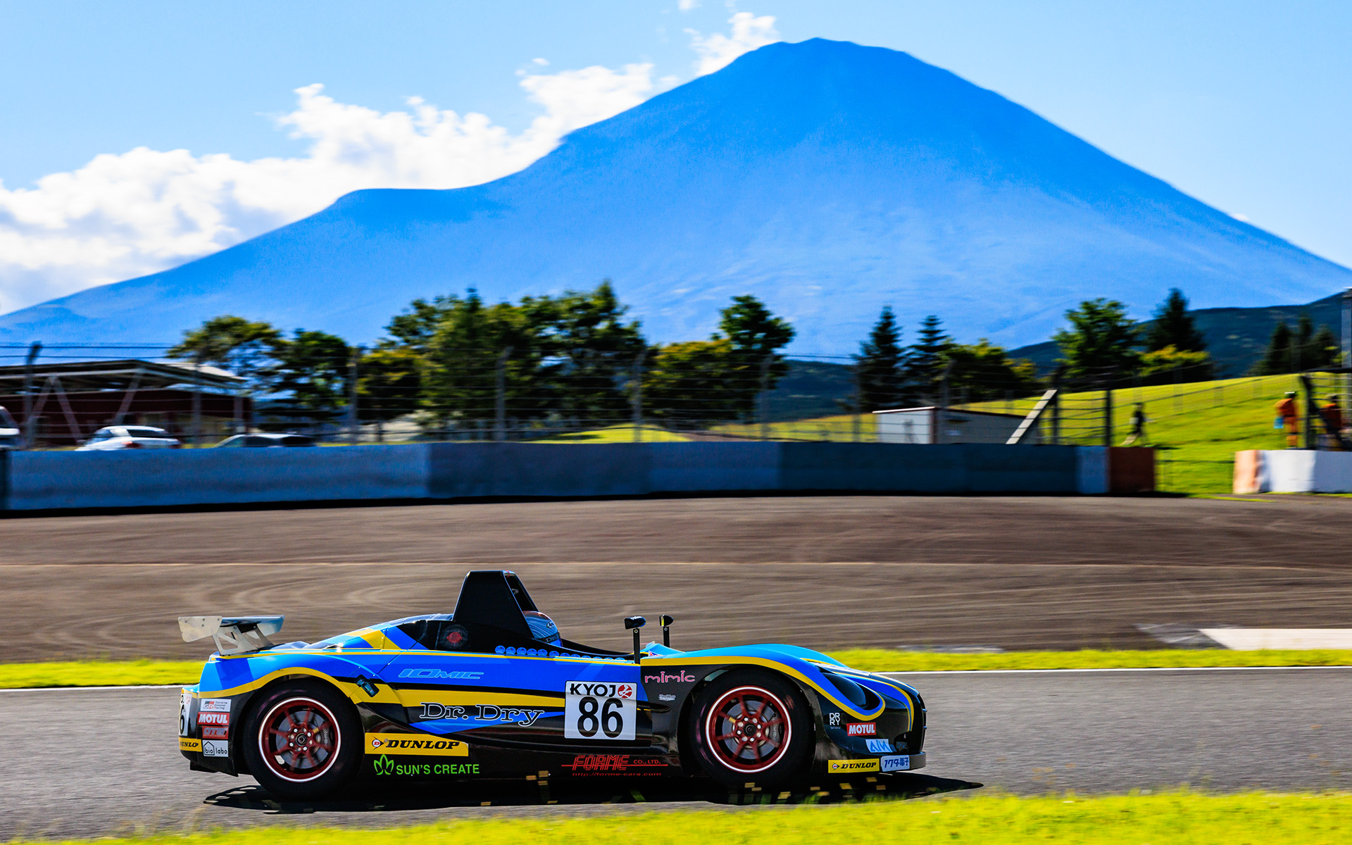 日曜日の天候は晴れ。富士山の姿も見られた