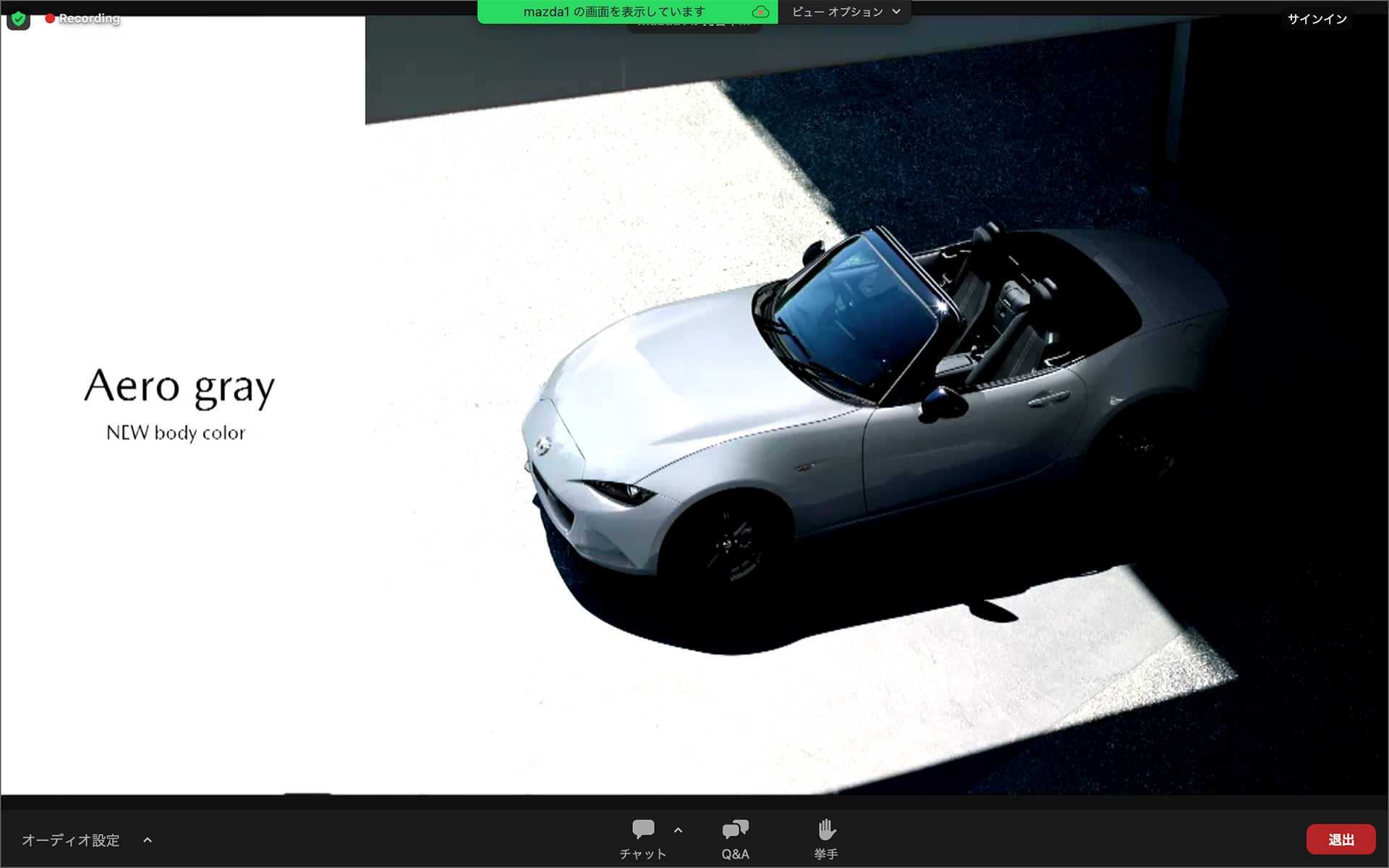 エアログレーはスムーズに勢いよく流れる空気をイメージした色とのこと。ソリッドカラーのようなモダンさとメタリックカラーならではの陰影感を併せ持つ