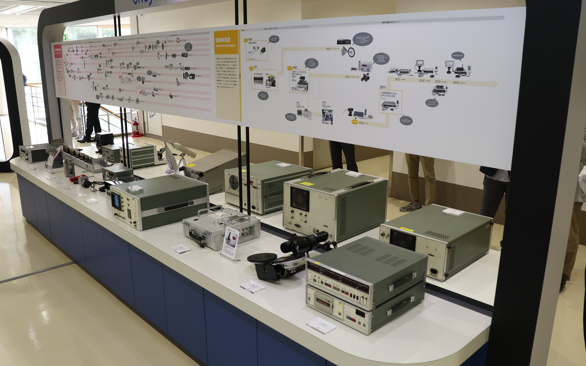 横浜テクニカルセンターの2回には歴代製品の展示コーナーも用意されている