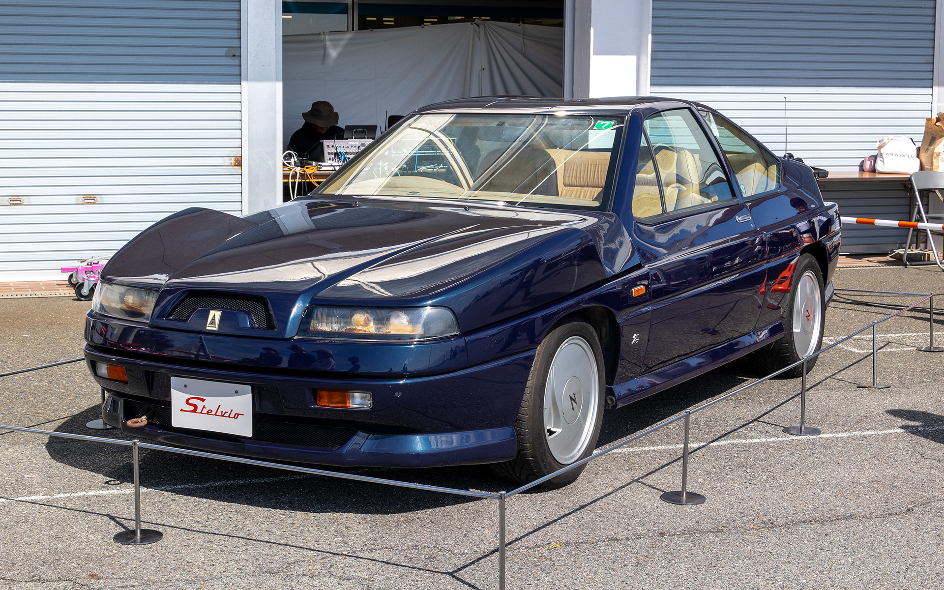 オーテックザガート ステルビオ。東日本大震災にて被災したがオーナーがめげずに維持していた車両。その後、オーナーからの申し出を受けてNMCがその保存を引き継いでいる