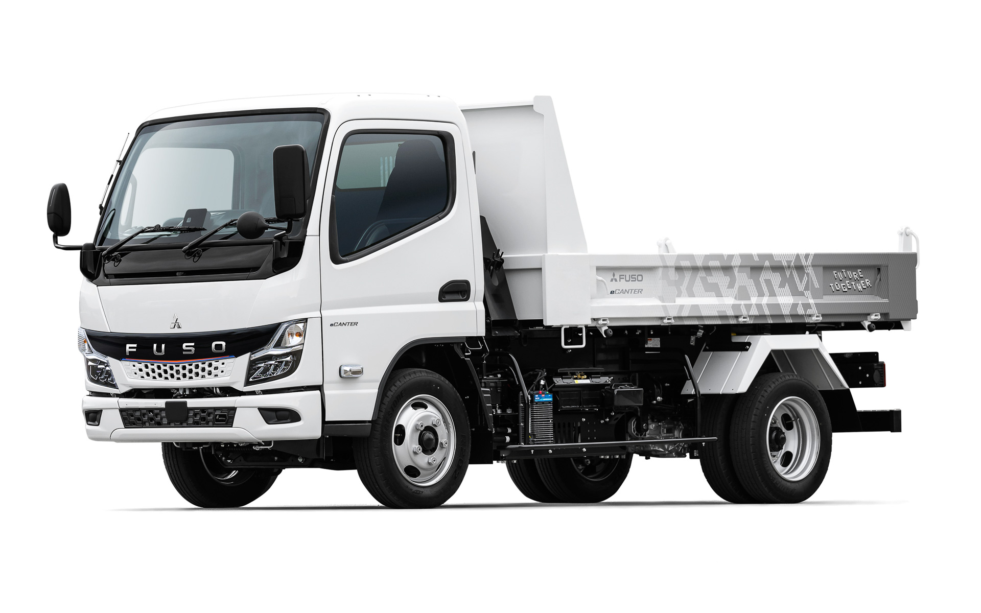 ダンプ架装の「eキャンター」