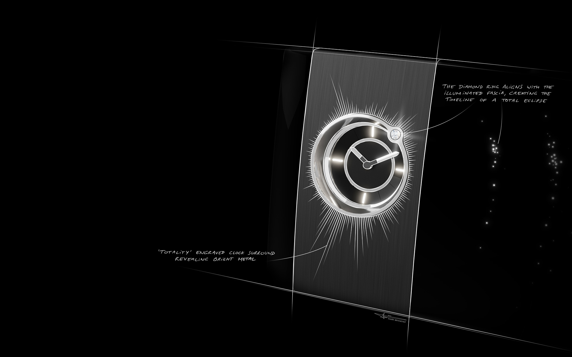 タイムピースのデザインスケッチ