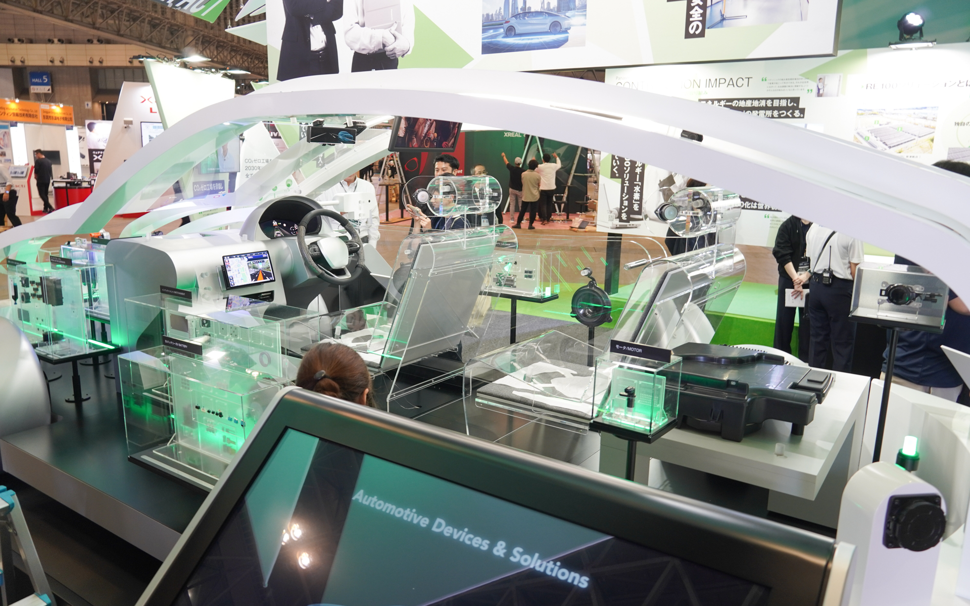 パナソニックの車載製品。クルマの各所に製品を用意している