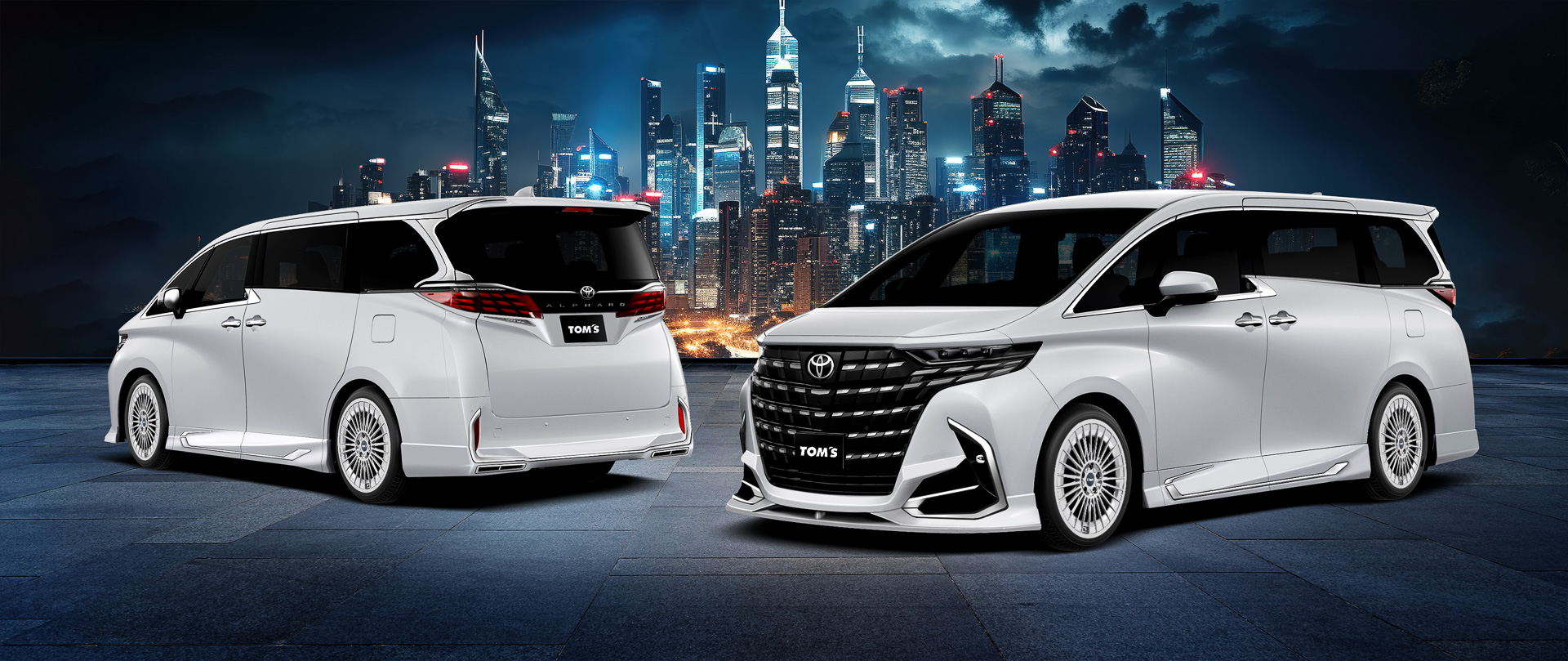 トムス製「スタイリングパーツセット」および「専用アルミホイール」装着イメージ