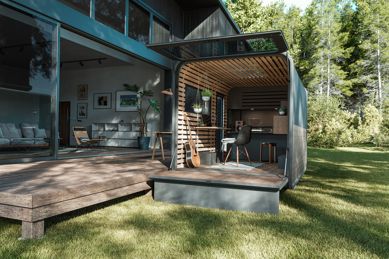 LIXILとKWORKS、365日活用できるキャンピングトレーラー「ミオスペース