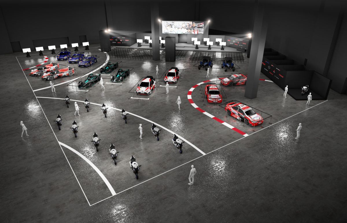 ジャパンモビリティショー2023のモータースポーツエリア（イメージ）