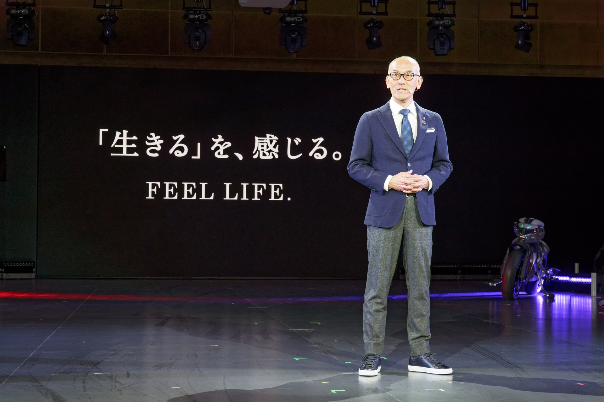 「TRICERA」について「鍛錬の娯楽化」をコンセプトにしていると語るヤマハ発動機株式会社 代表取締役社長 日髙祥博氏